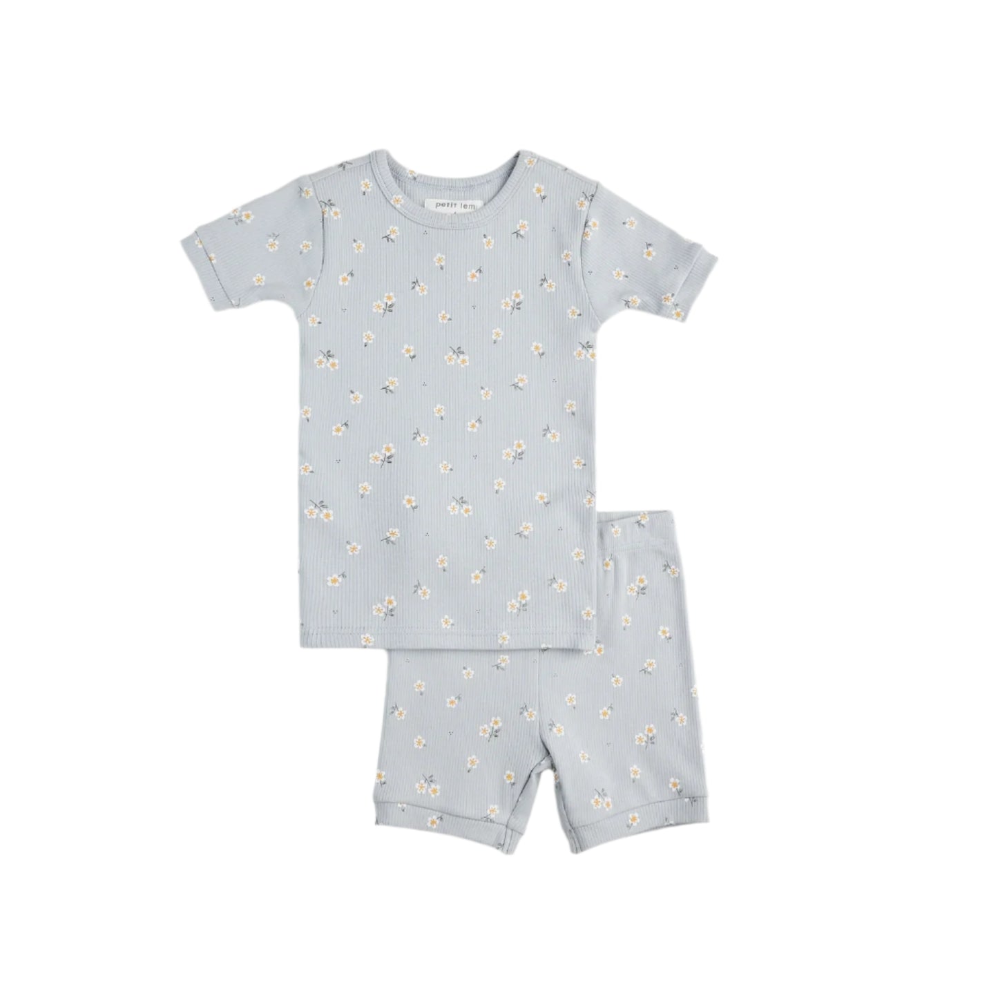 Petit Lem girls daisy print short pajamas