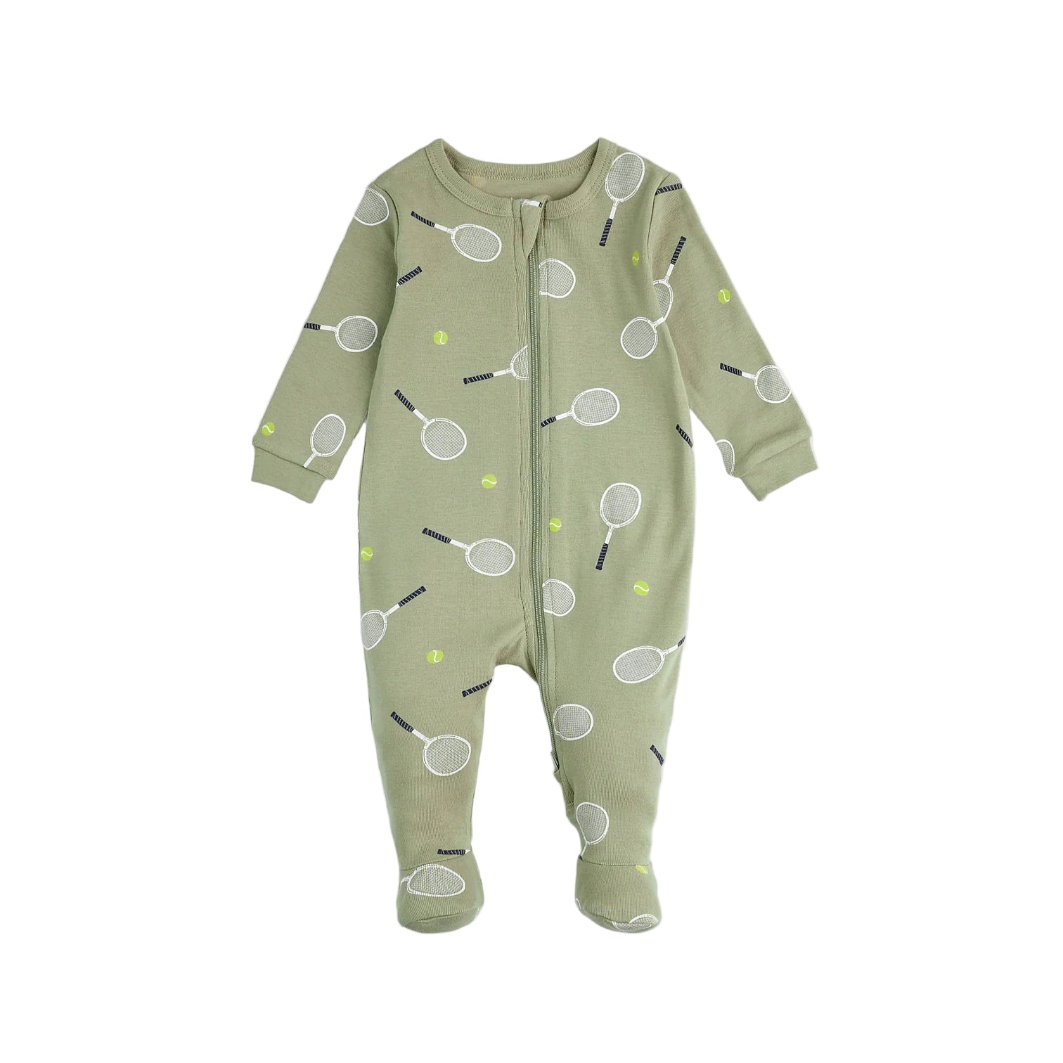 Petit Lem infant tennis print footie