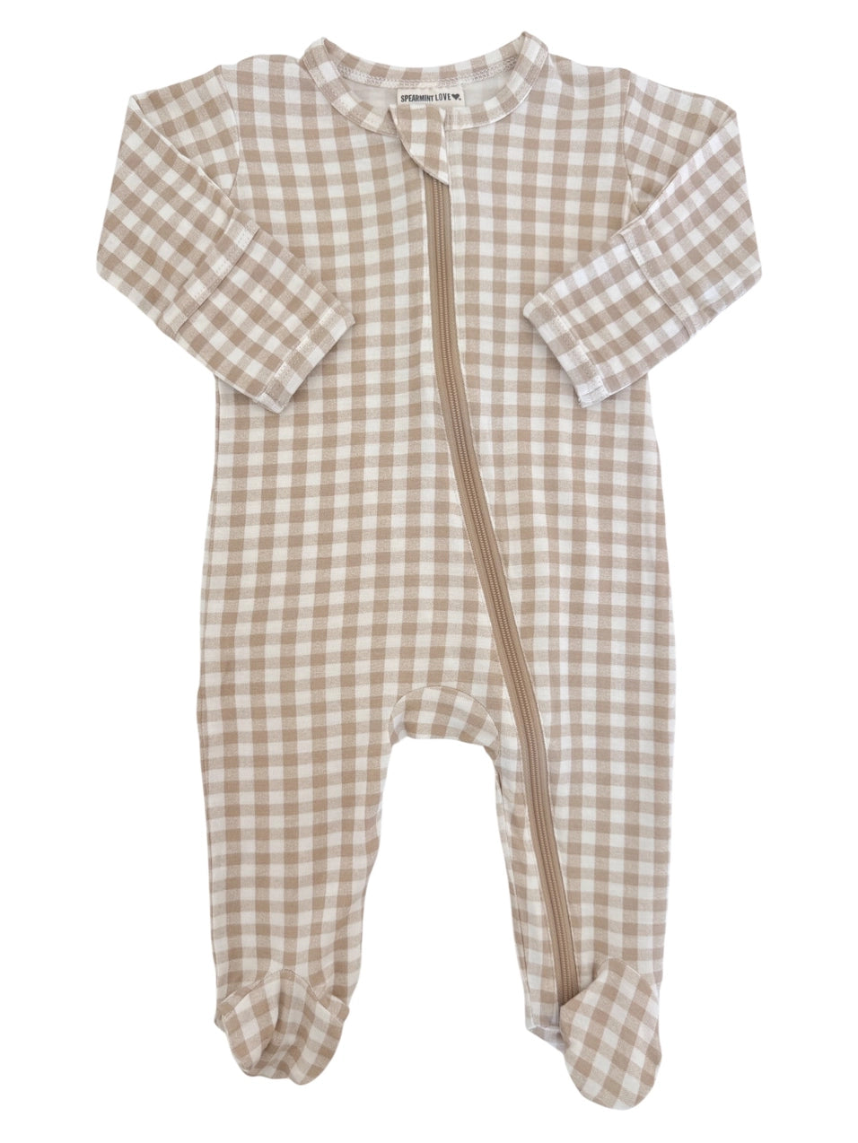 SpearmintLOVE infant zip footie