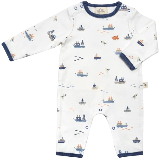 Albetta infant nautical print romper