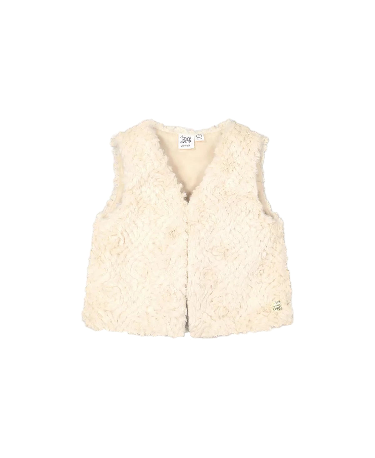 Deux Par Deux girls faux fur vest