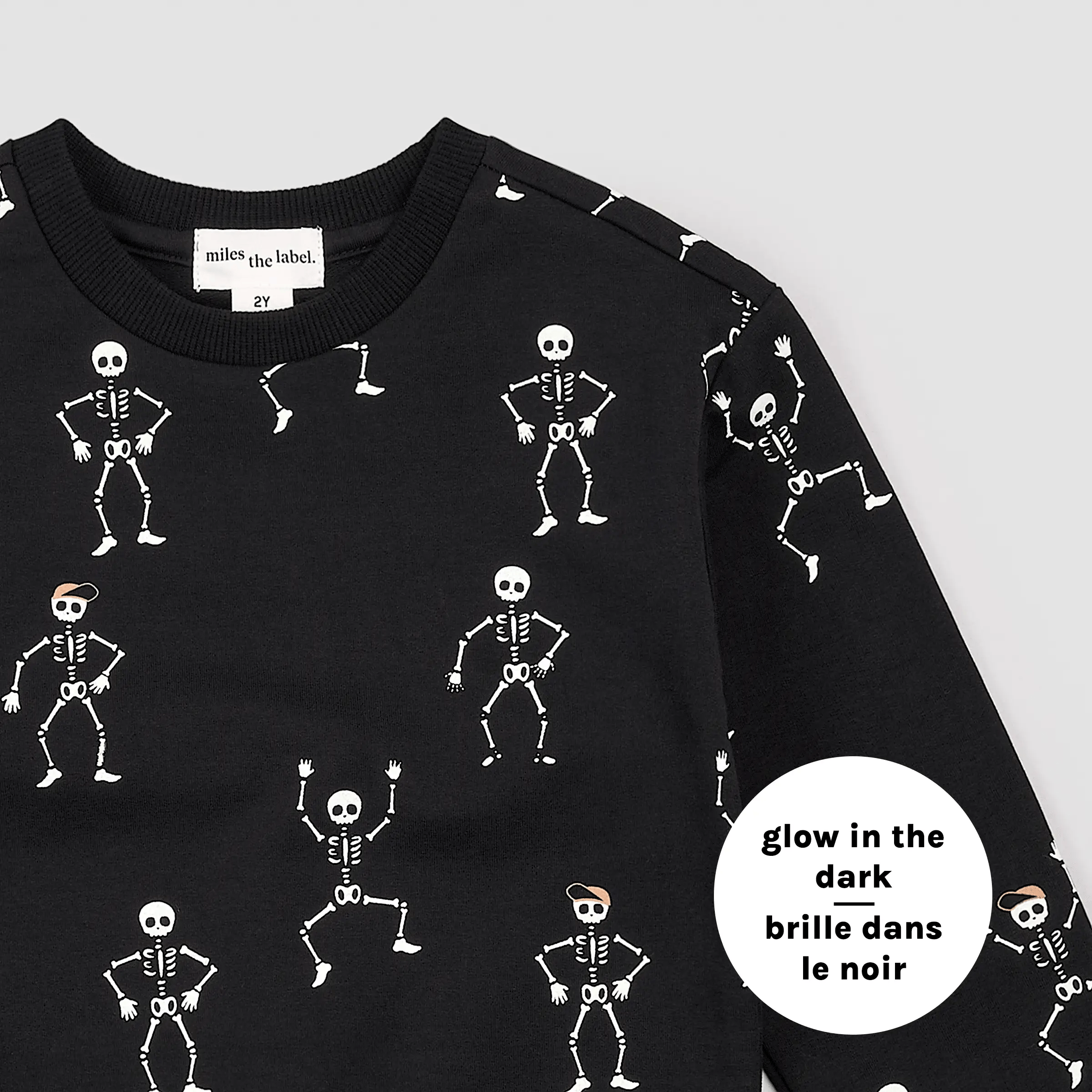 Miles the Label infant dancing skeletons sweat set