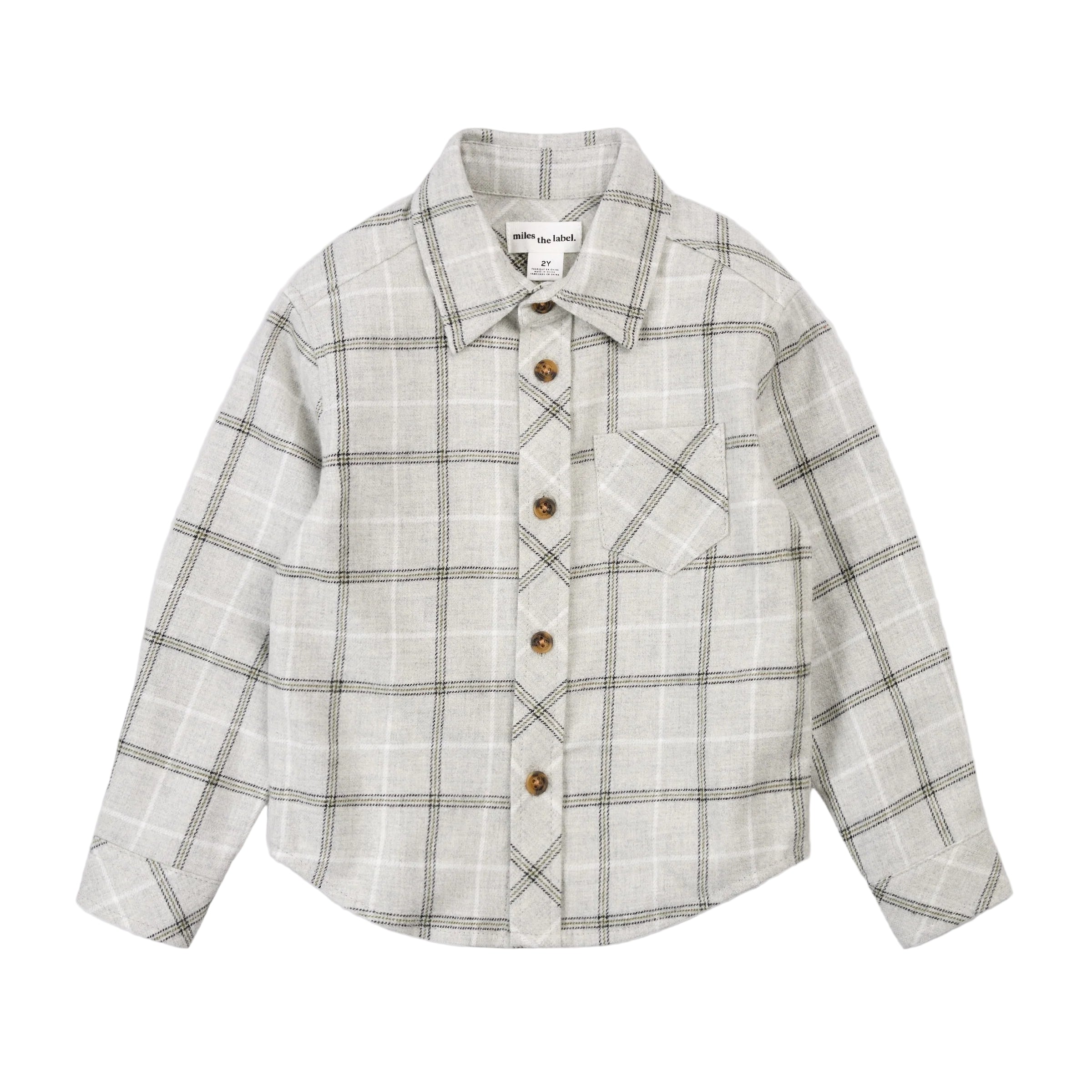 Miles the Label infant & boys plaid flannel shirt