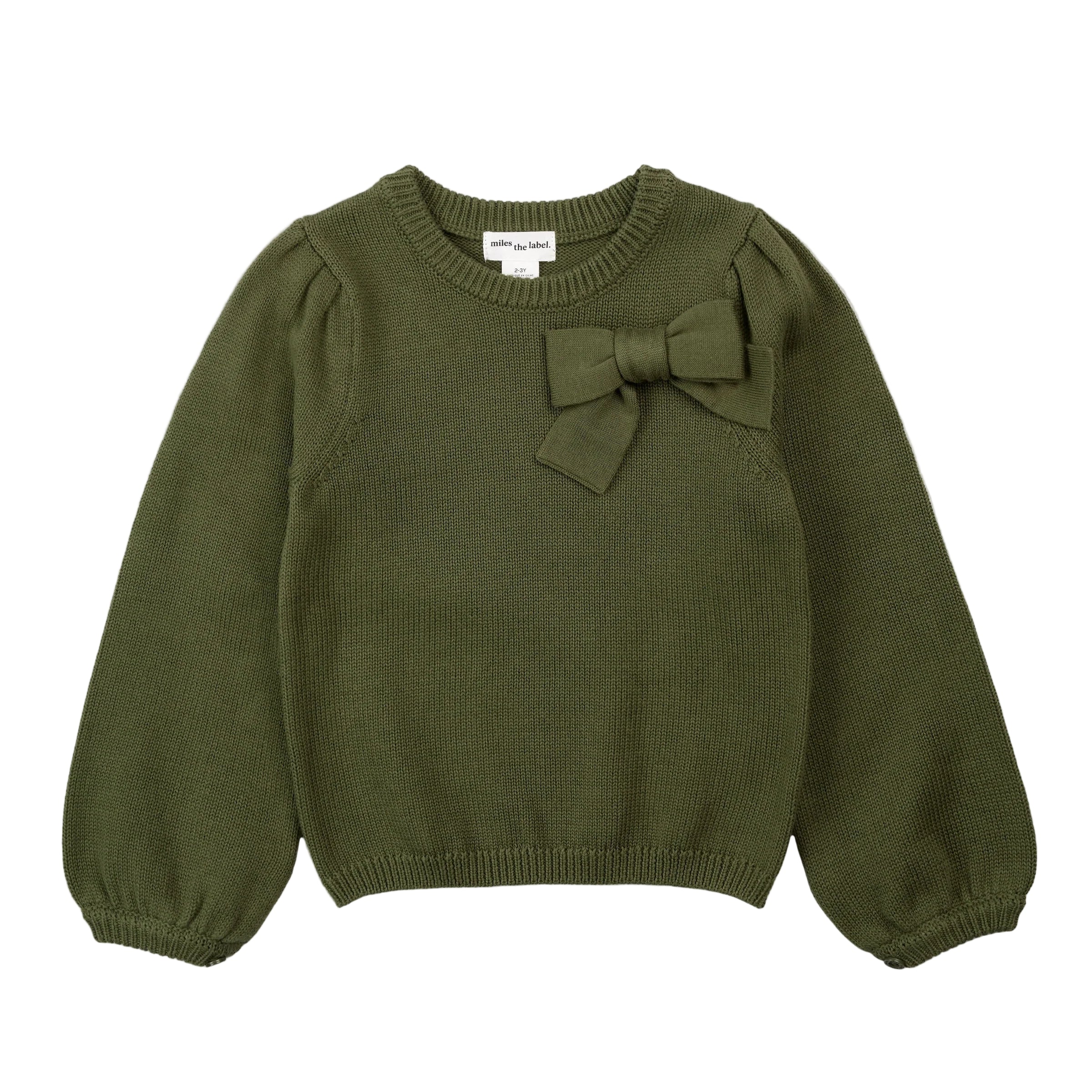 Miles the Label girls bow sweater