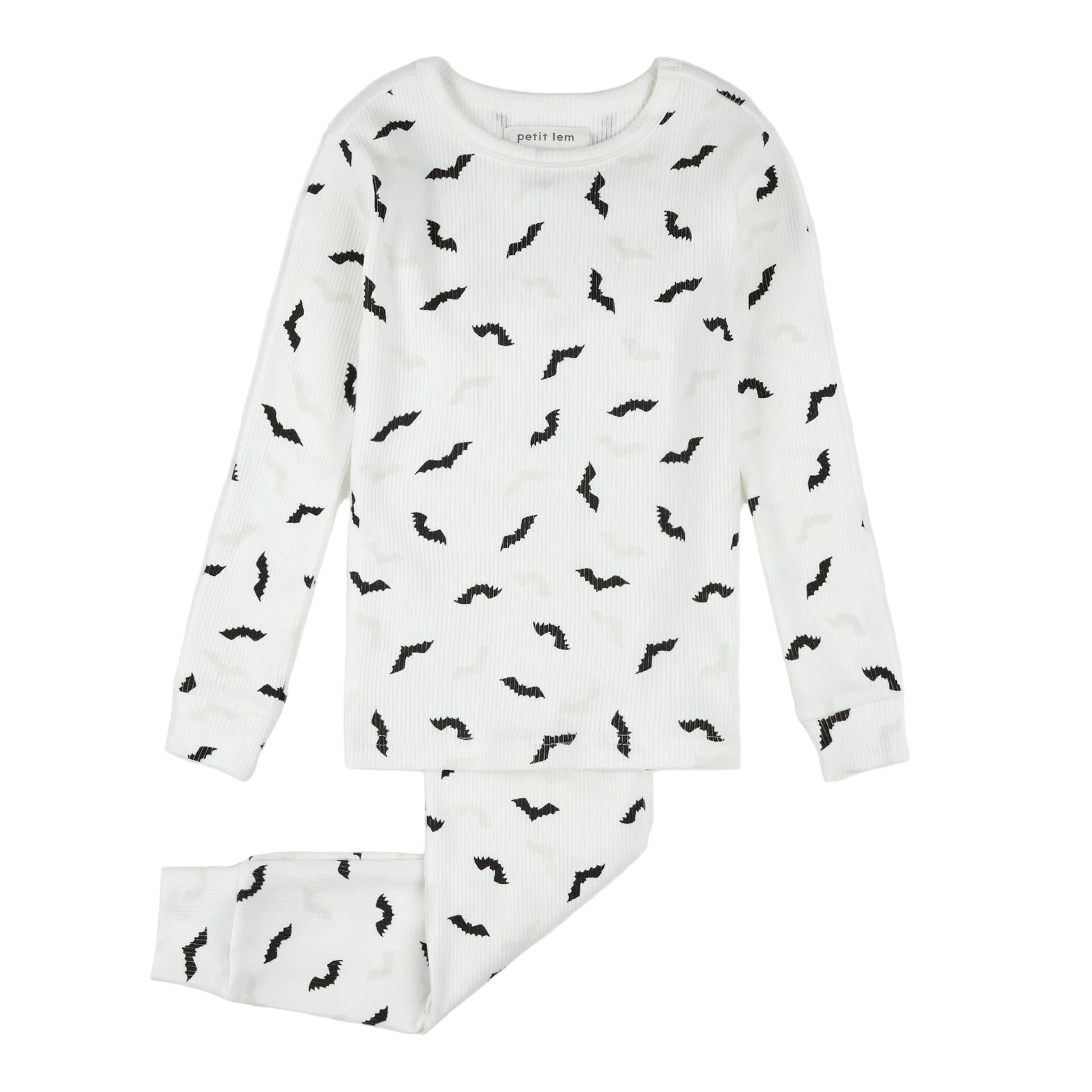 Petit Lem kids bats glow in the dark print pajamas
