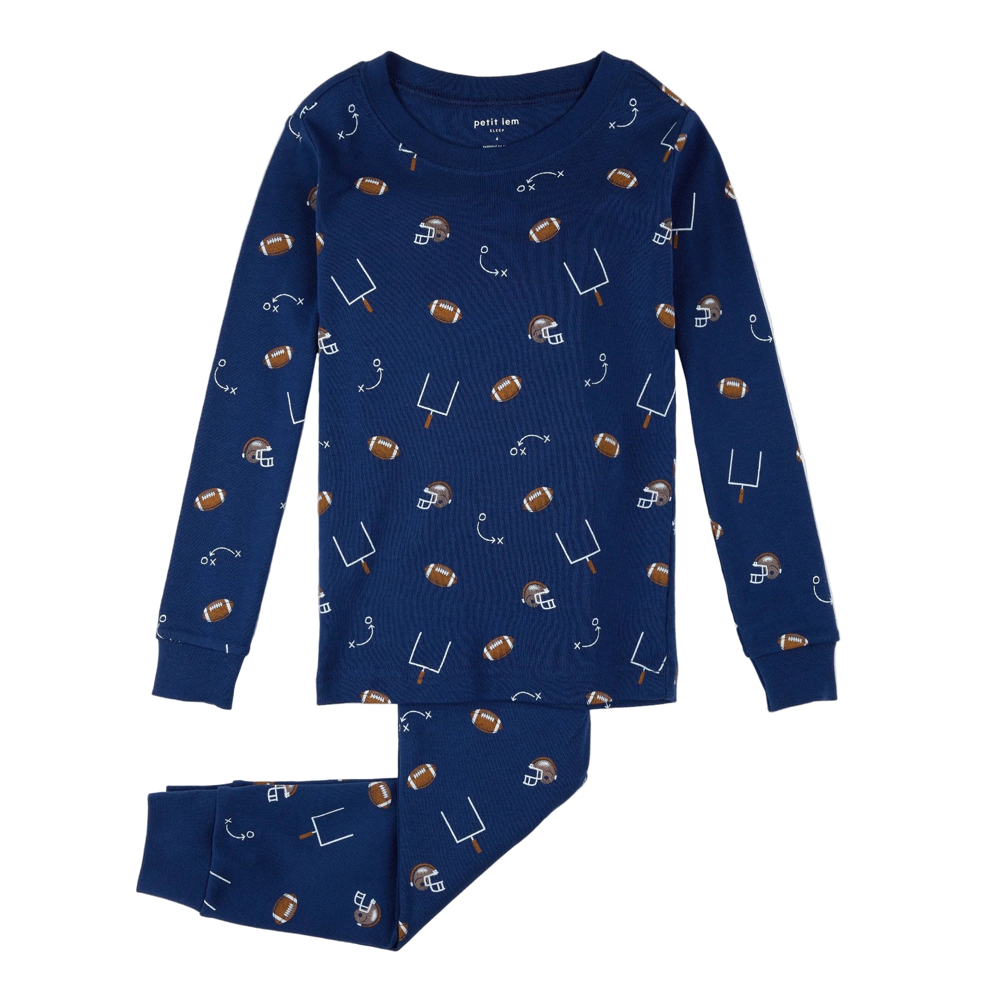 Petit Lem kids football print pajamas