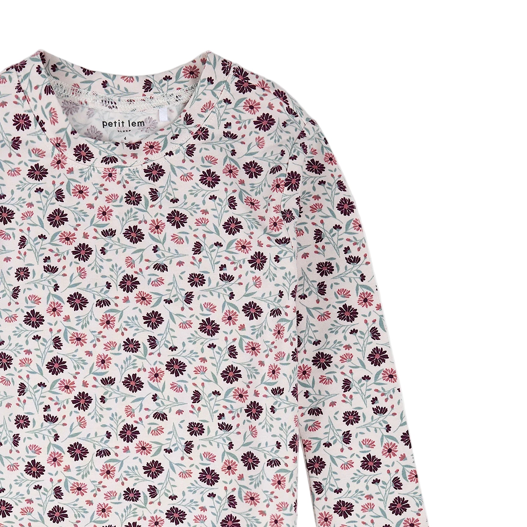 Petit Lem girls poppy floral print pajamas