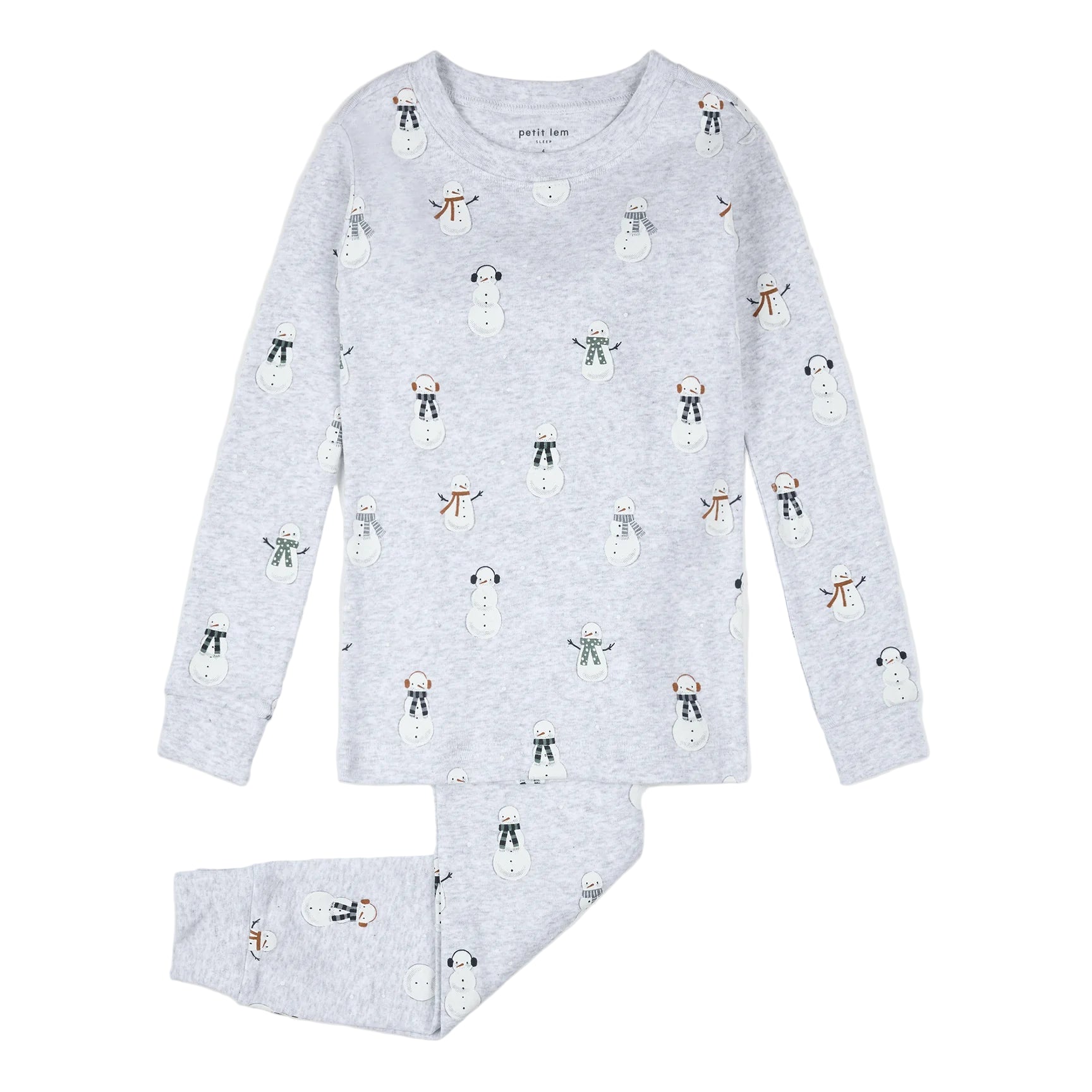 Petit Lem kids snowman print pajamas