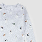 Petit Lem kids snowman print pajamas