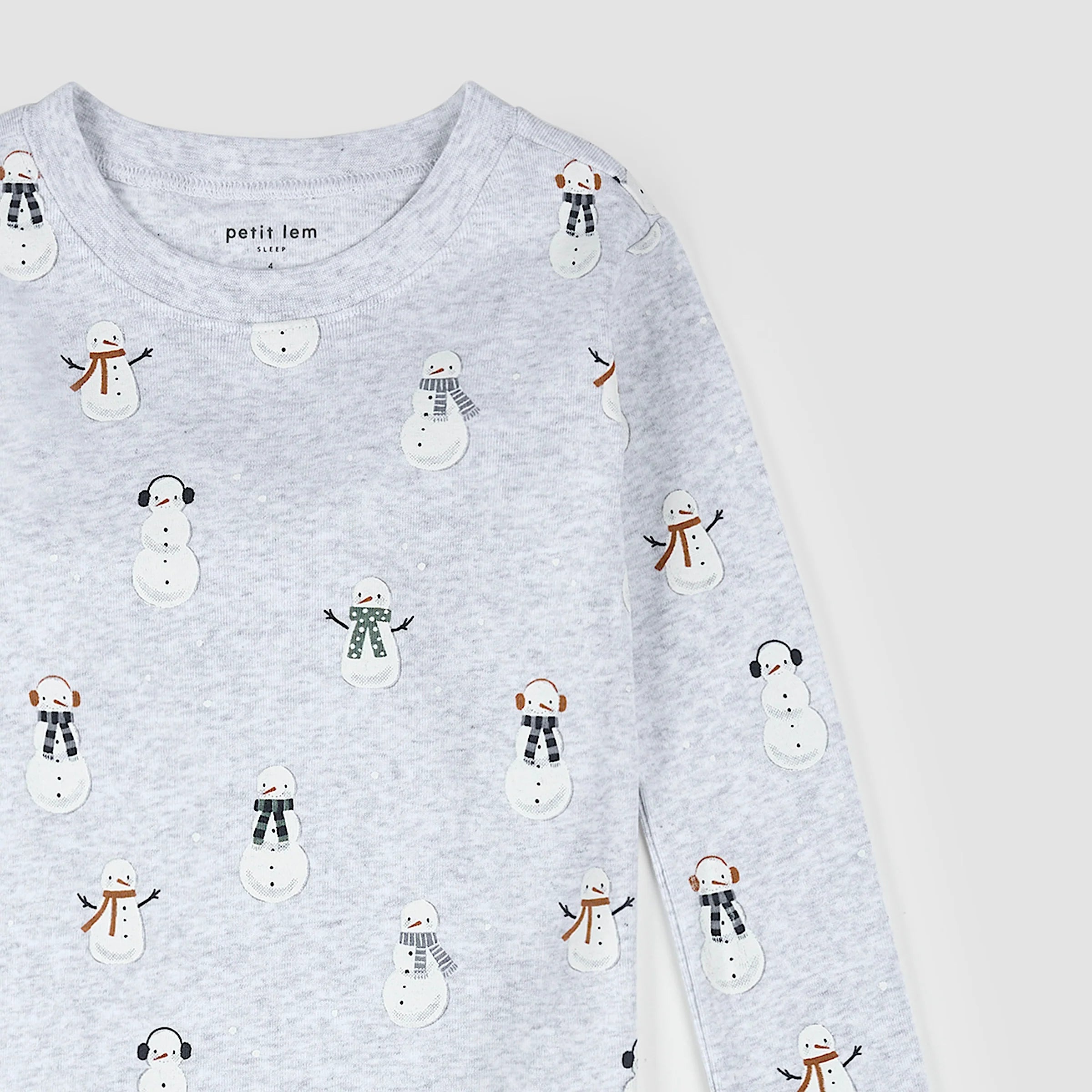 Petit Lem kids snowman print pajamas