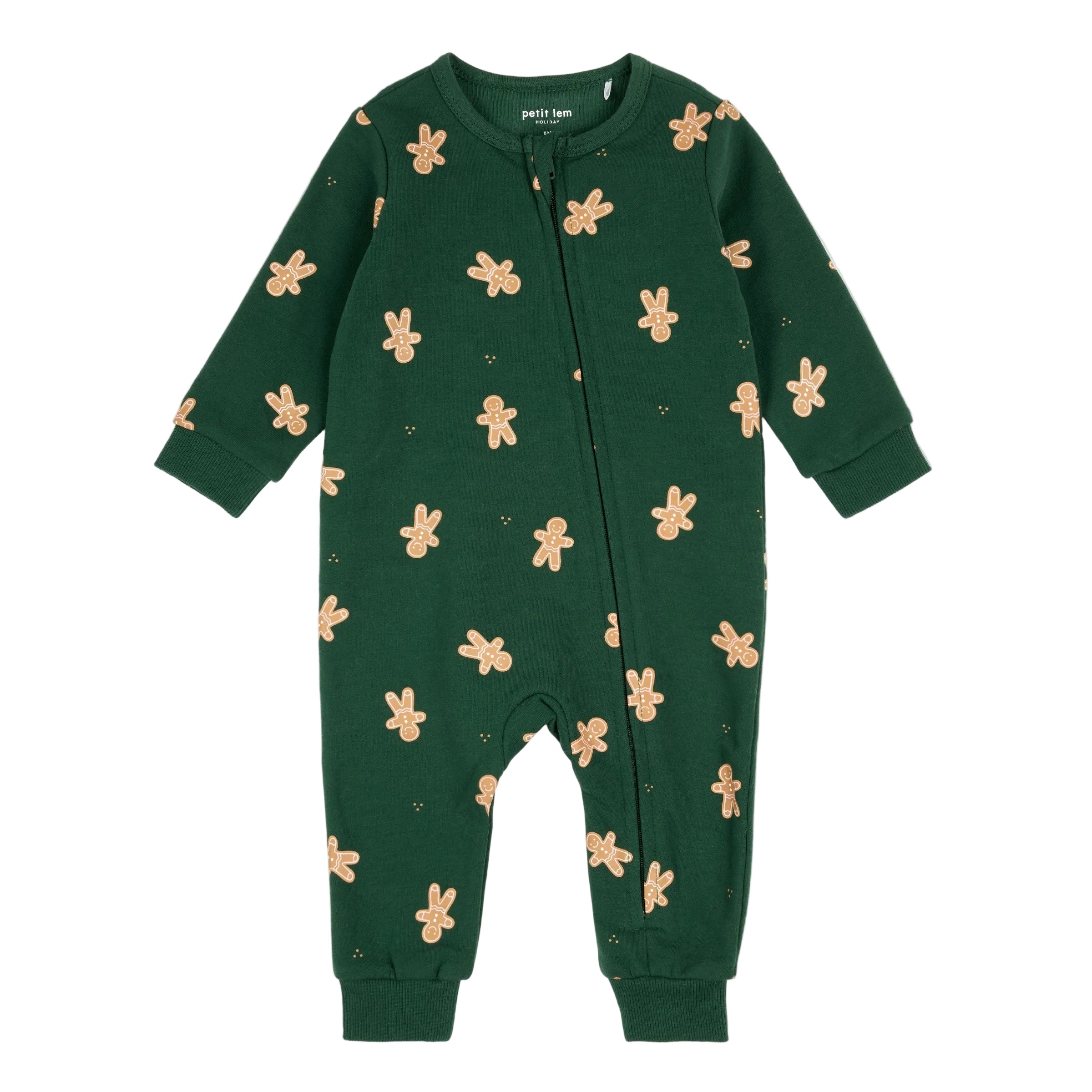 Petit Lem infant gingerbread print romper