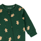 Petit Lem infant gingerbread print romper