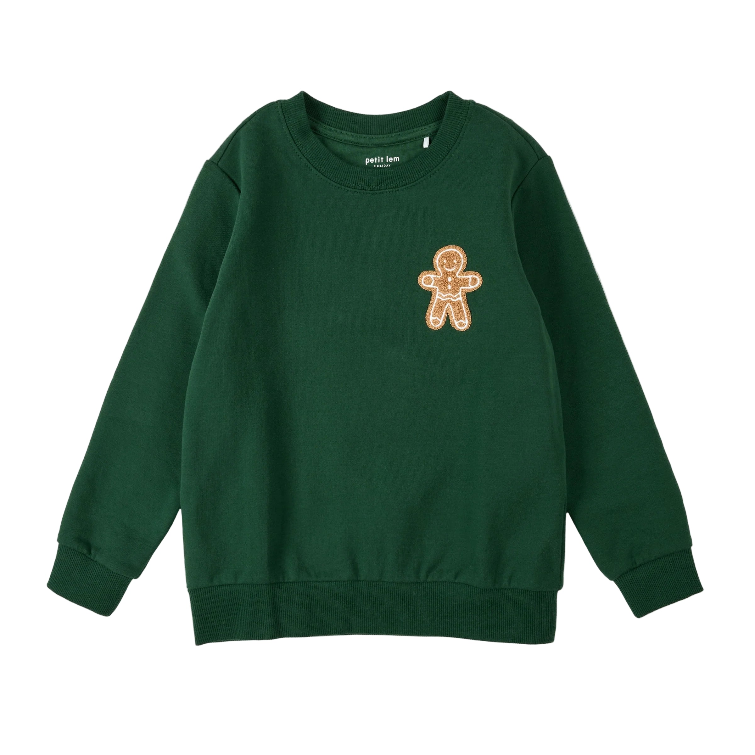 Petit Lem infant & kids gingerbread embroidered sweatshirt