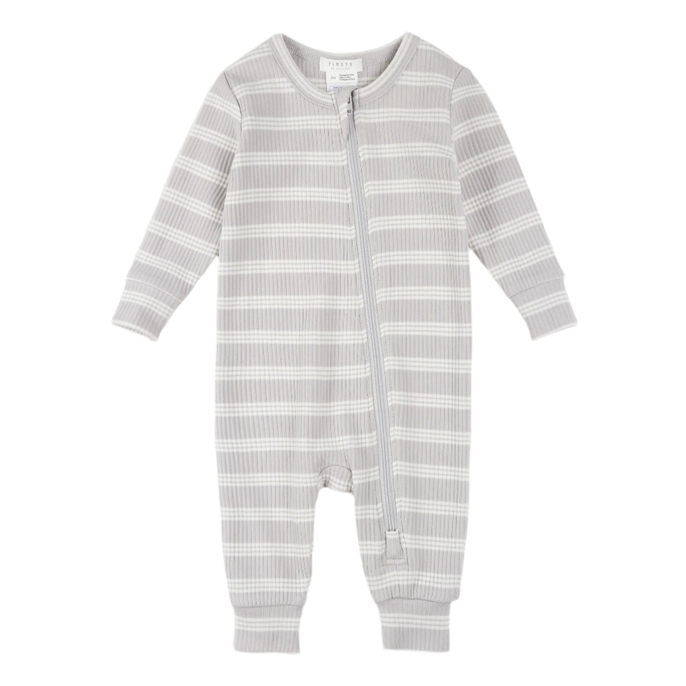 Petit Lem infant striped modal romper