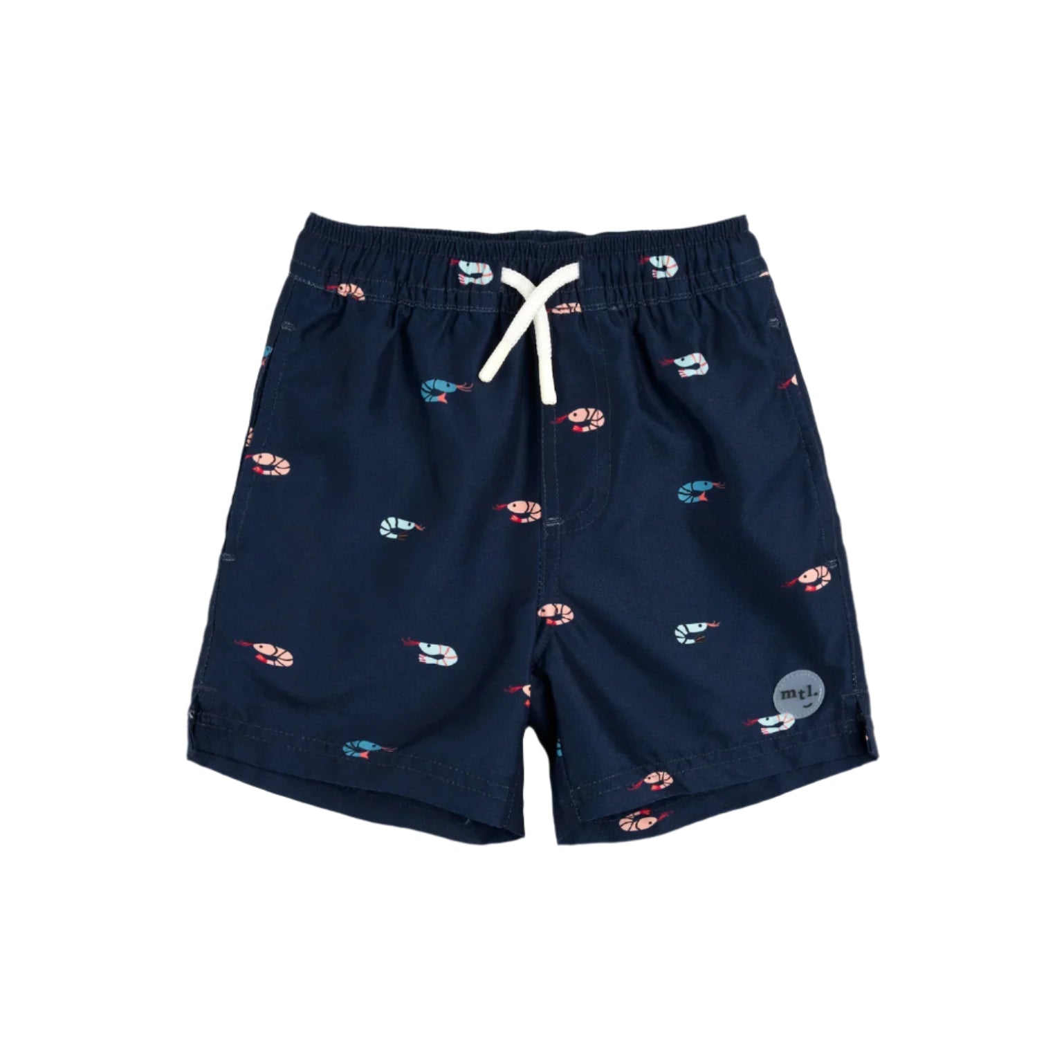 Miles the Label boys shrimp print swim trunks