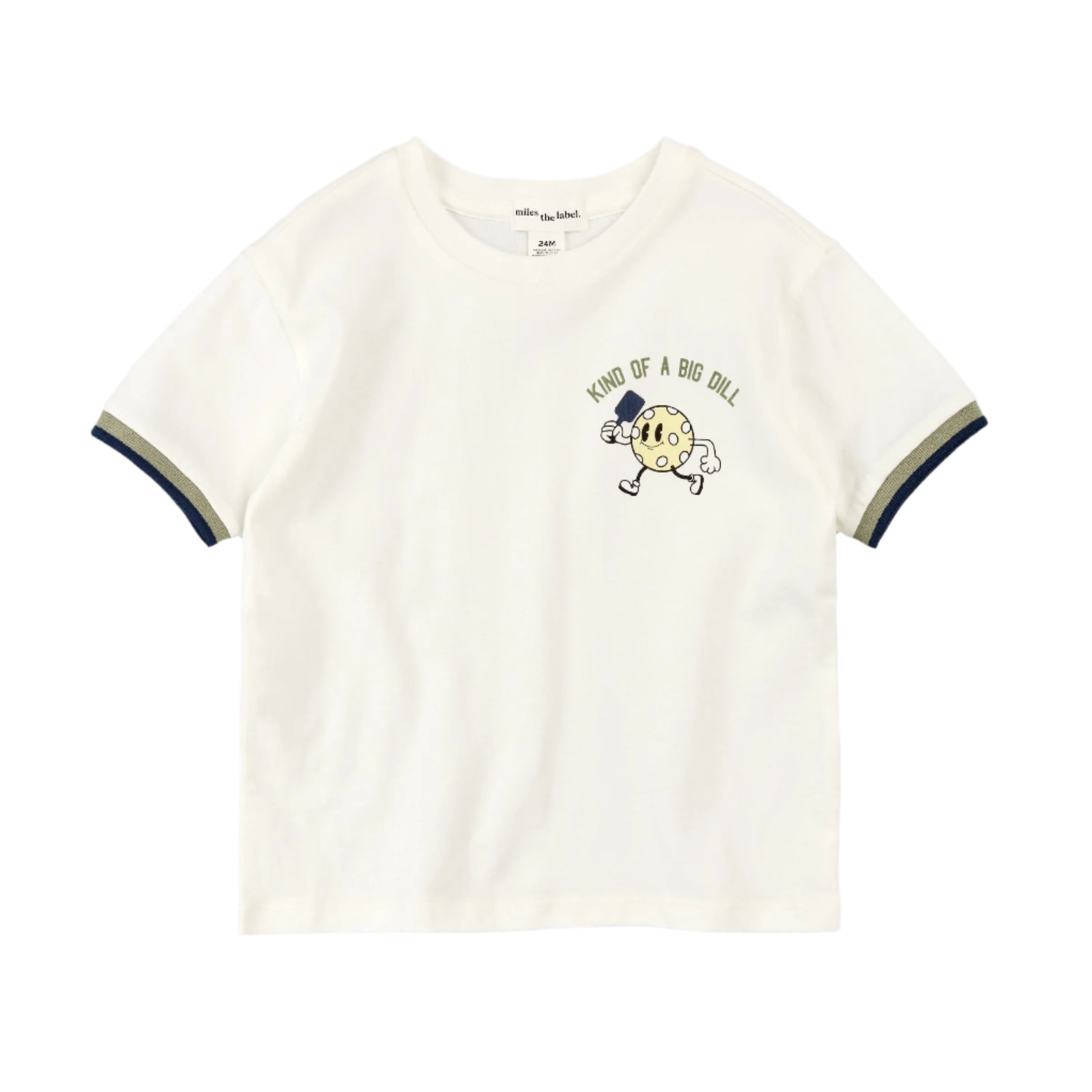 Miles the Label kids pickleball ringer tee