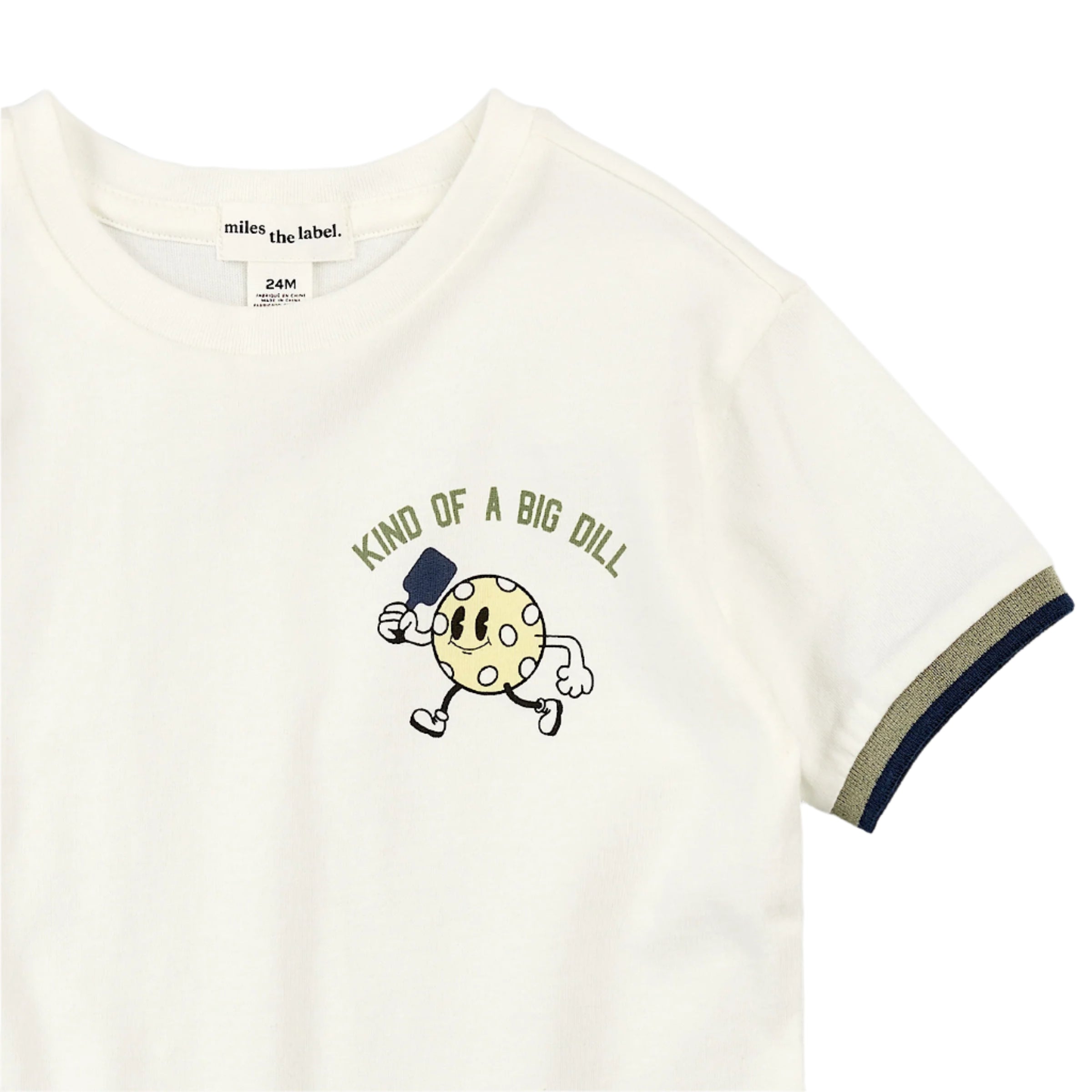 Miles the Label kids pickleball ringer tee