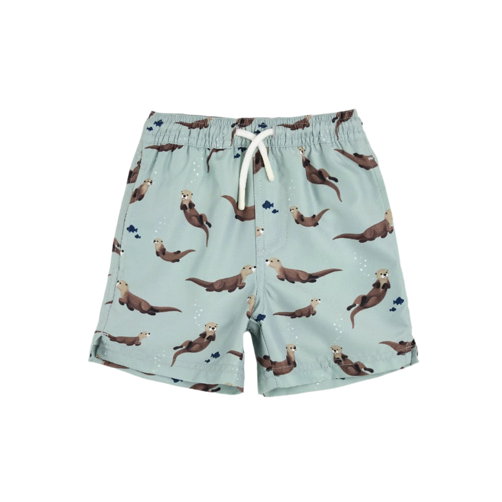 Petit Lem boys otter print swim trunks