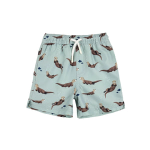 Petit Lem boys otter print swim trunks