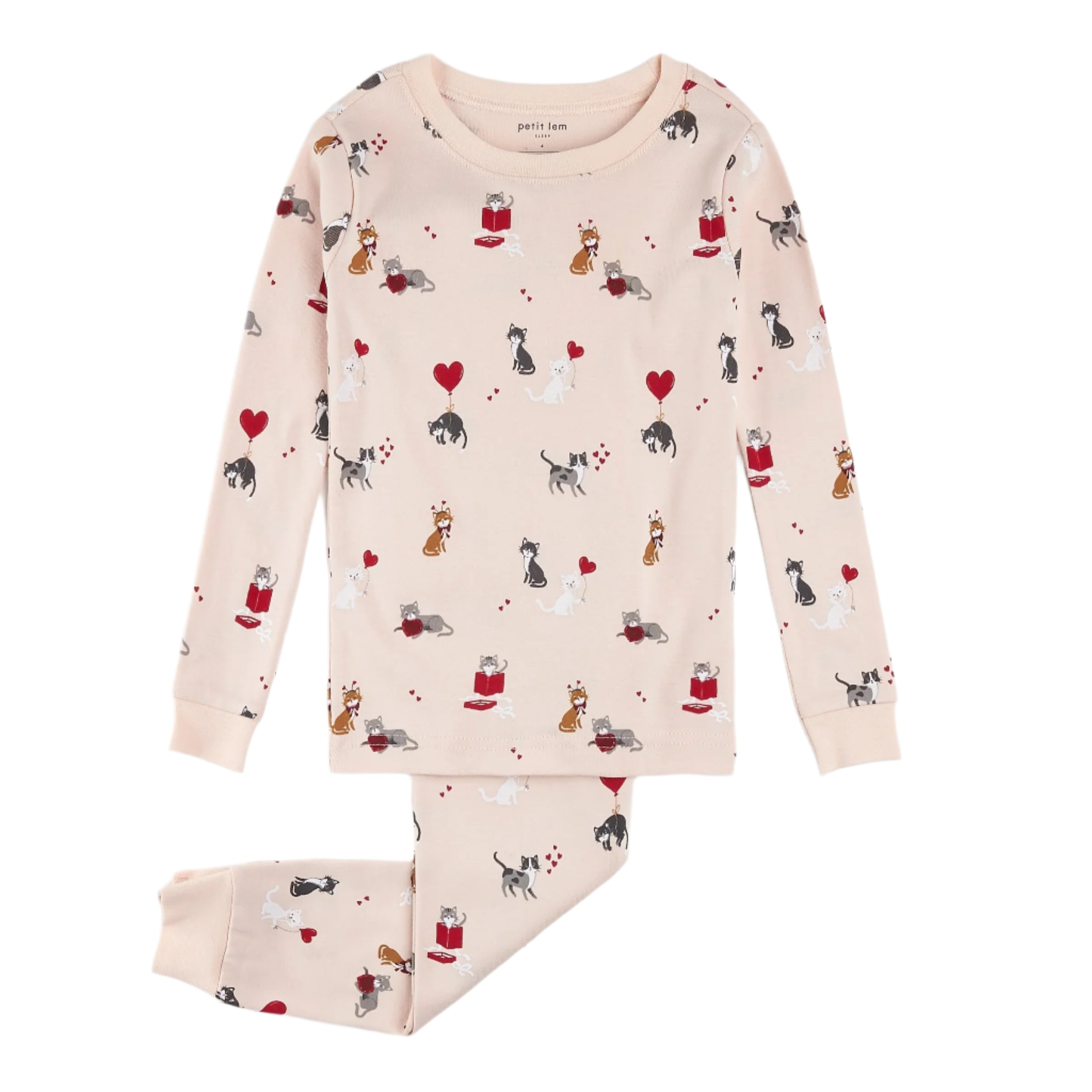 Petit Lem girls meowentine pajamas