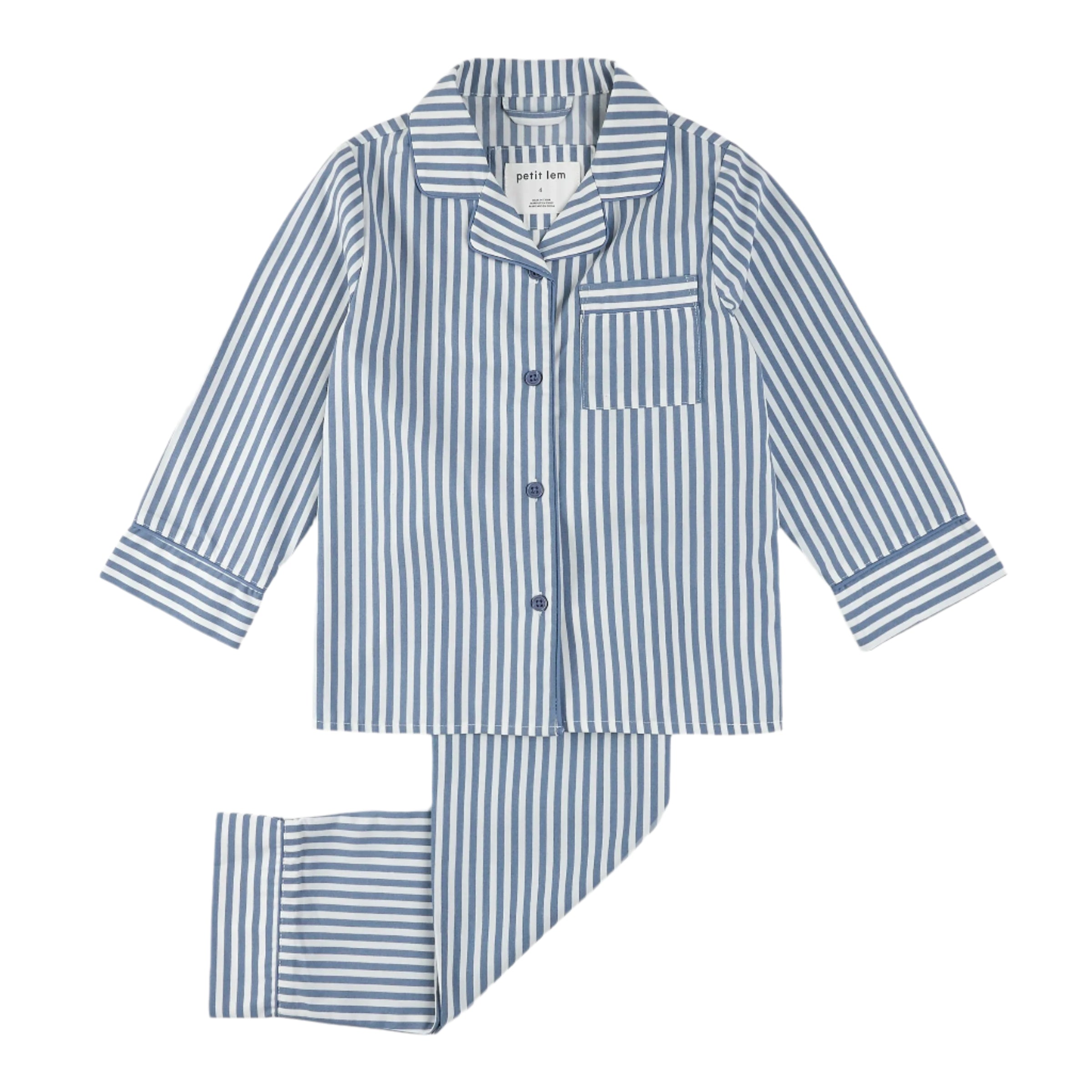 Petit Lem infant & kids stripe poplin pajamas