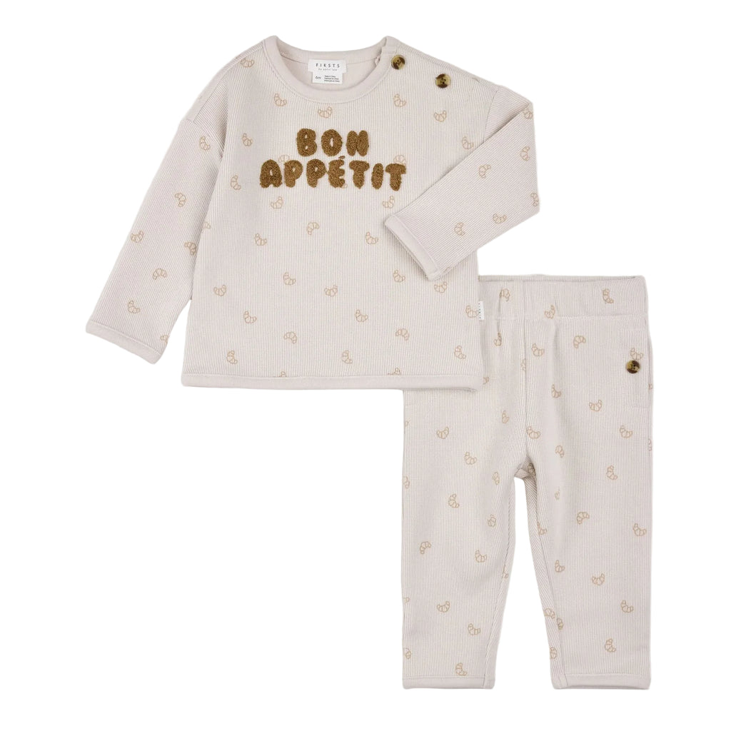Petit Lem infant bon appétit jersey set