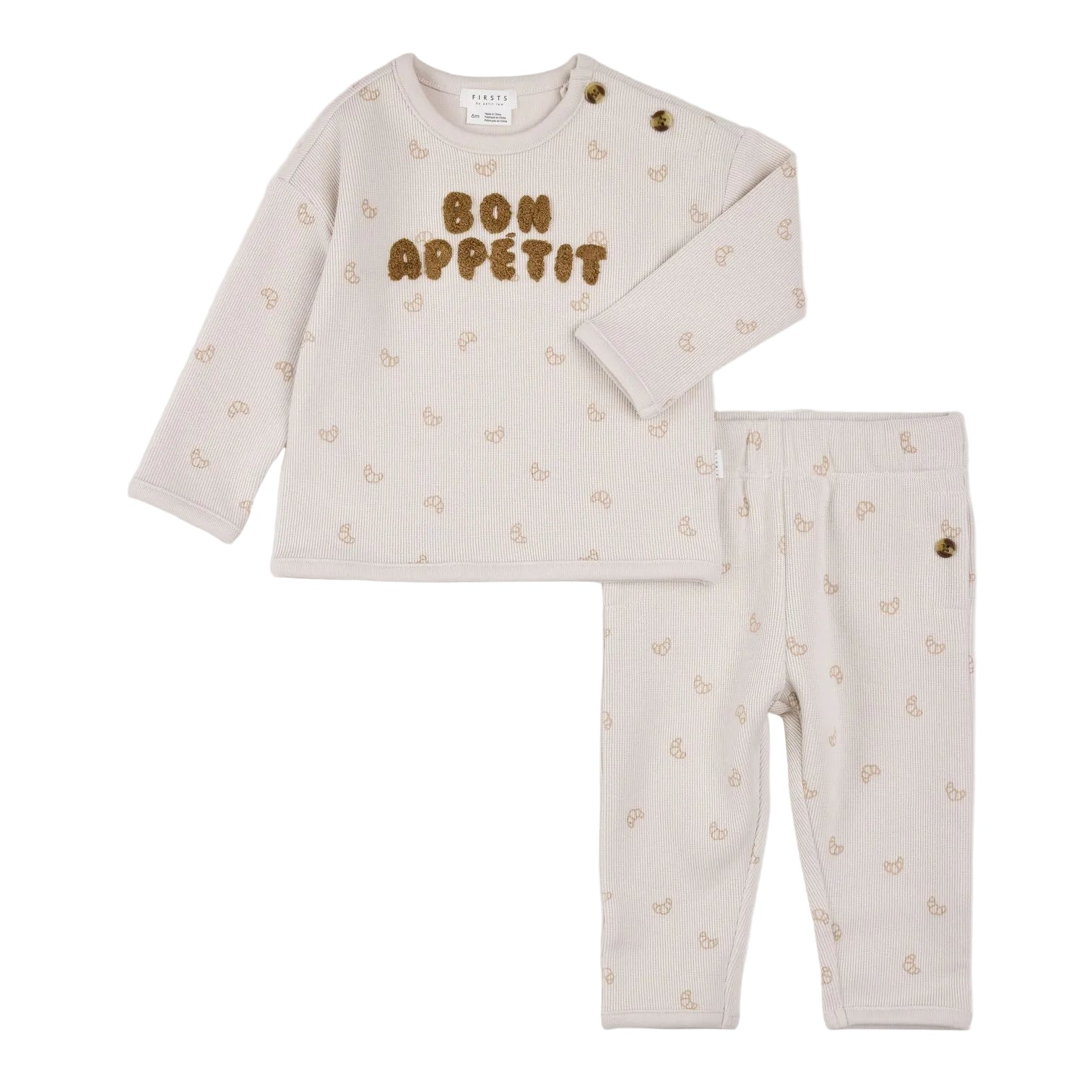 Petit Lem infant bon appétit jersey set