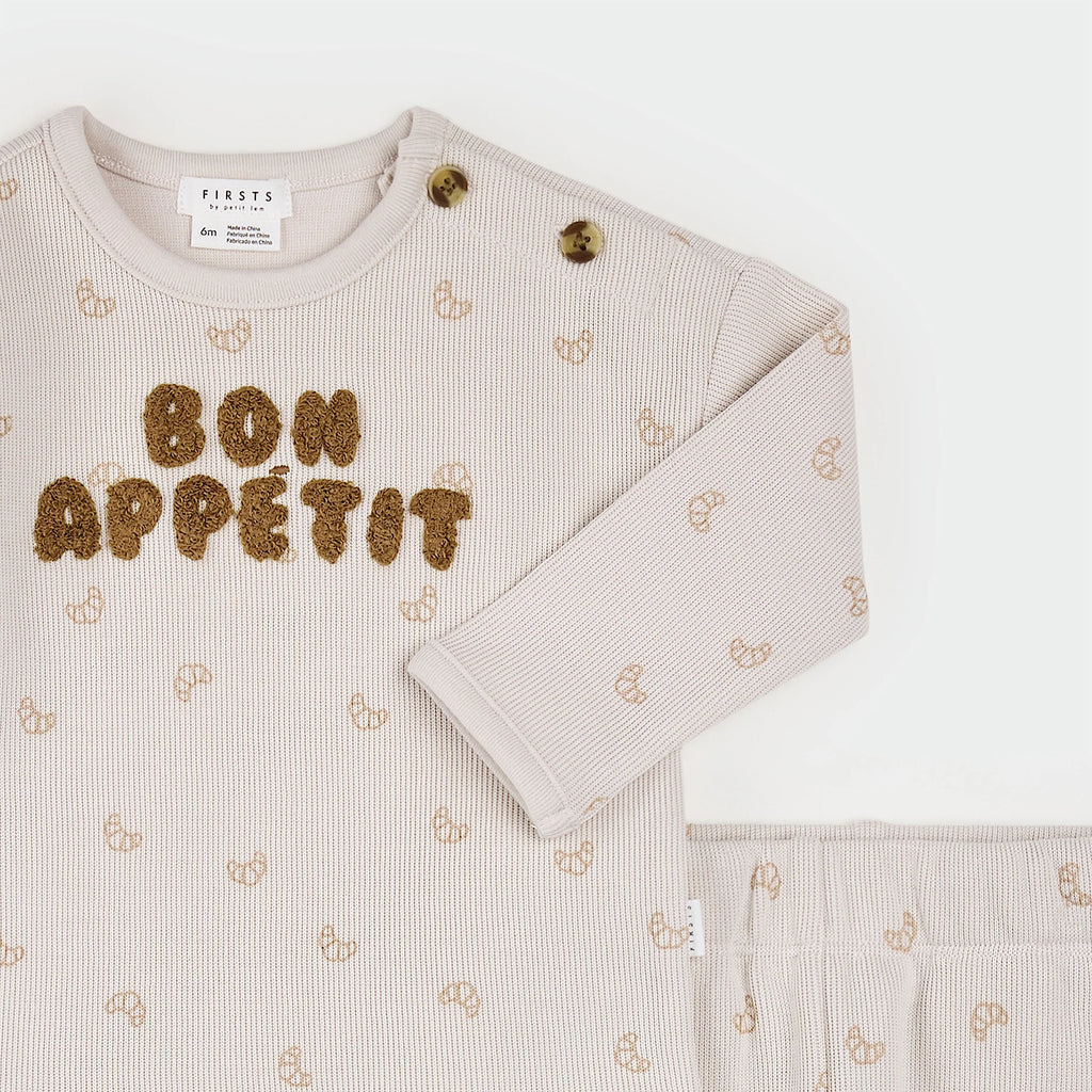 Petit Lem infant bon appétit jersey set