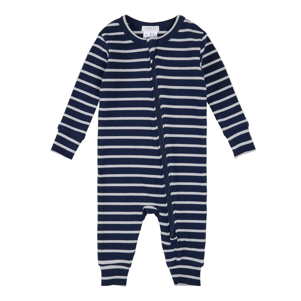 Petit Lem infant striped modal romper