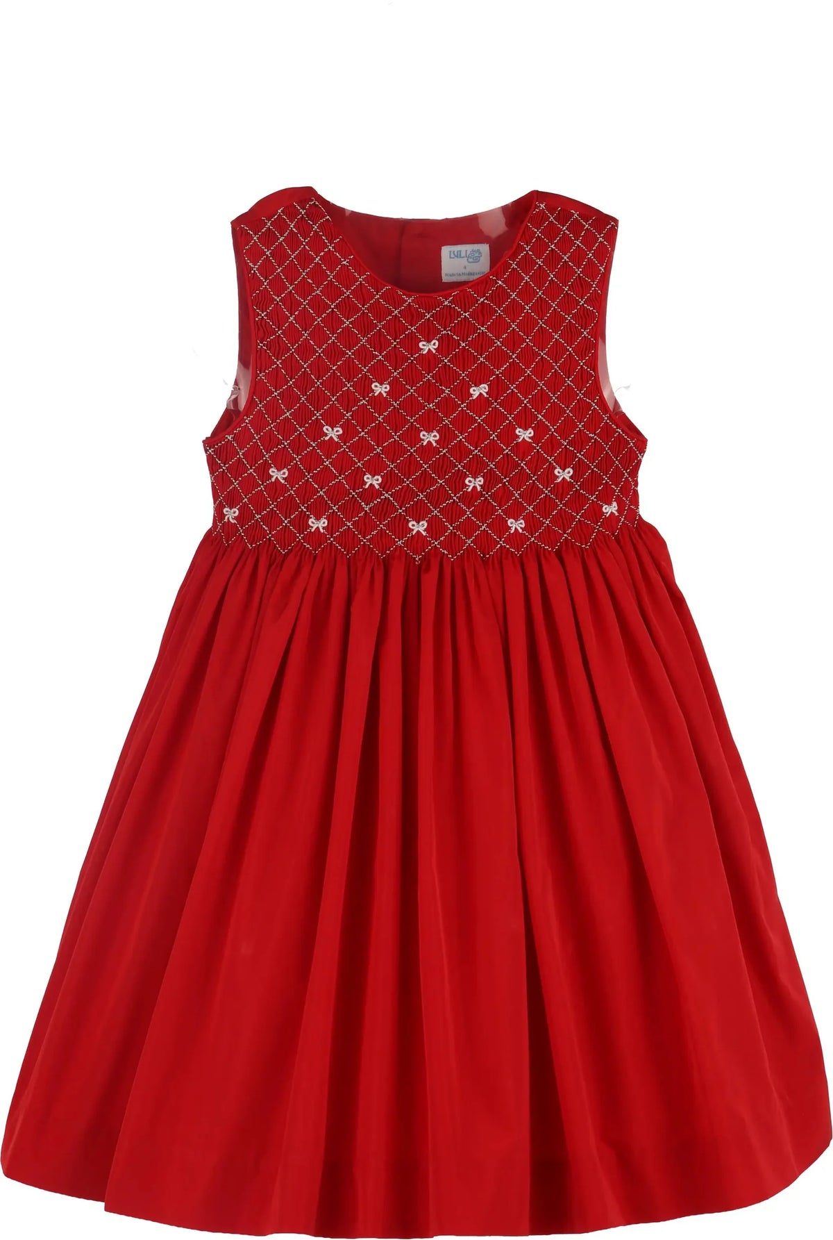 Luli & Me girls taffeta bows sleeveless dress