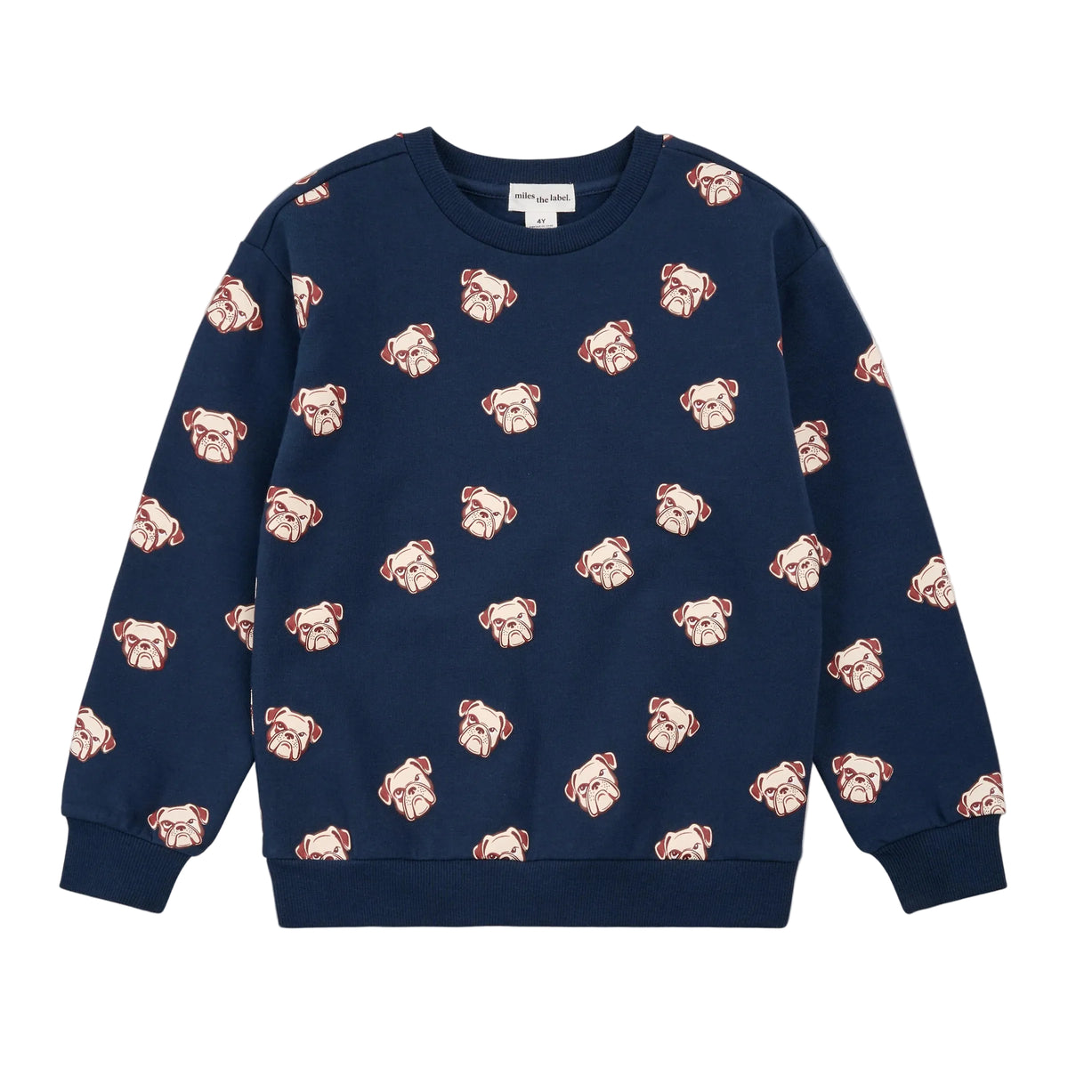 Miles the Label kids allover bulldogs print sweatshirt