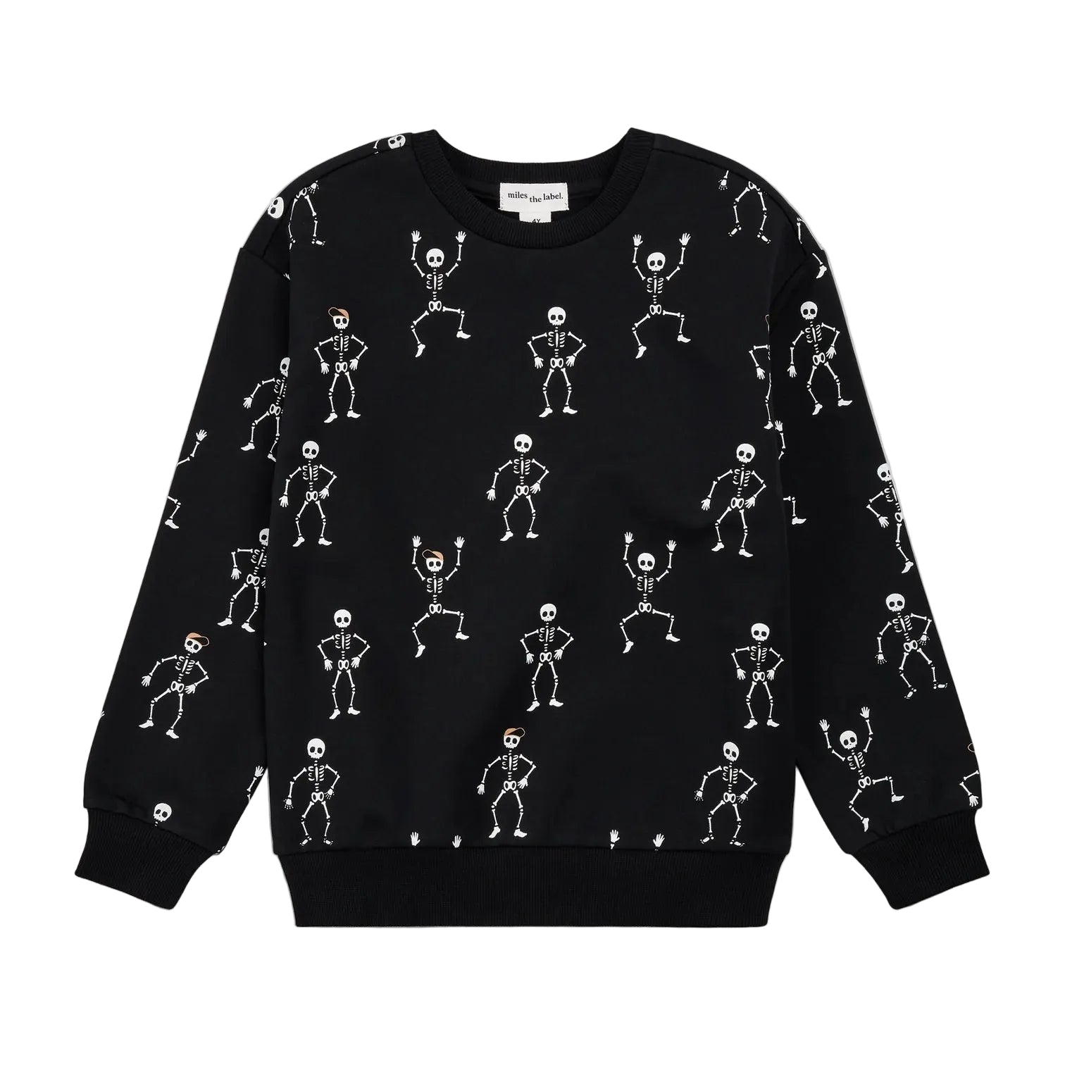 Miles the Label kids glow-in-the-dark skeletons print sweatshirt