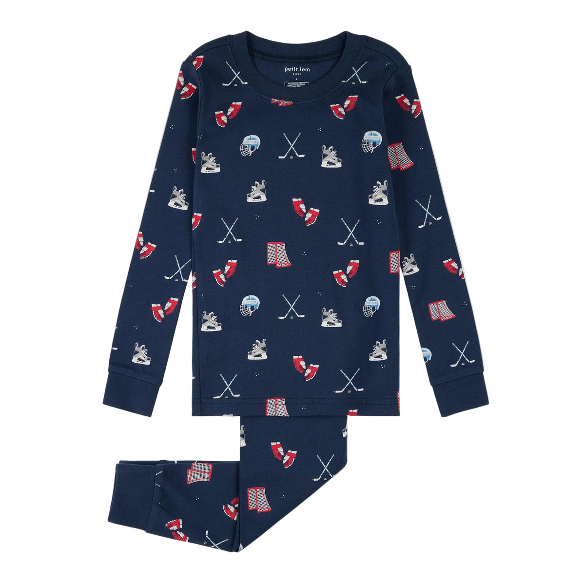 Petit Lem infant & kids hockey print pajamas
