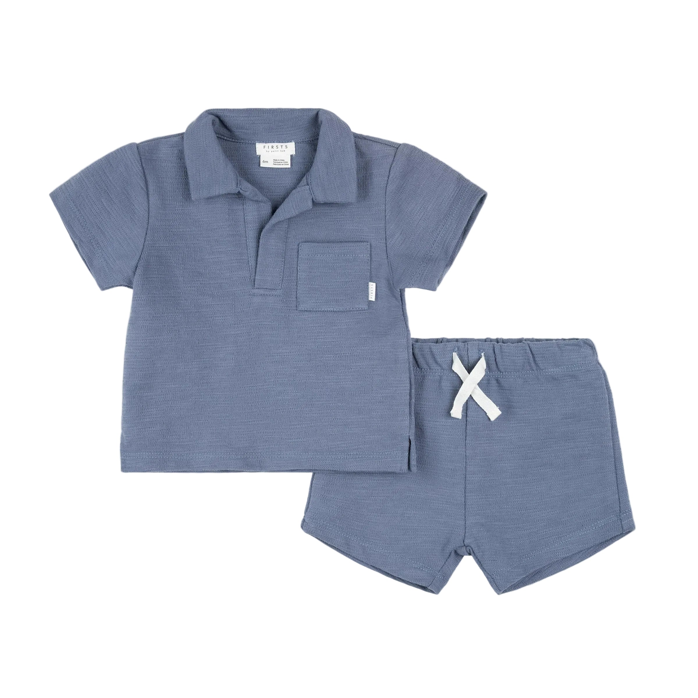 Petit Lem infant beach terry short set