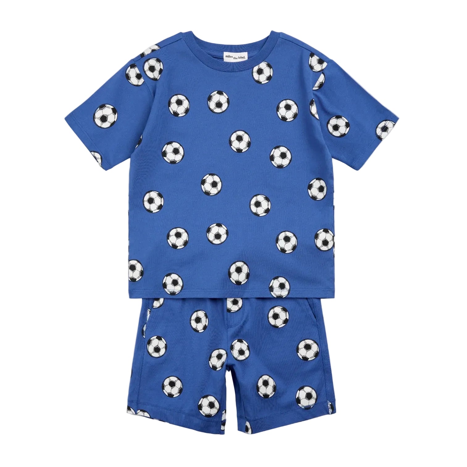 Miles the Label infant soccer print tee & shorts set