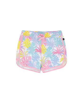 Deux Par Deux girls printed palm leaves boardshorts
