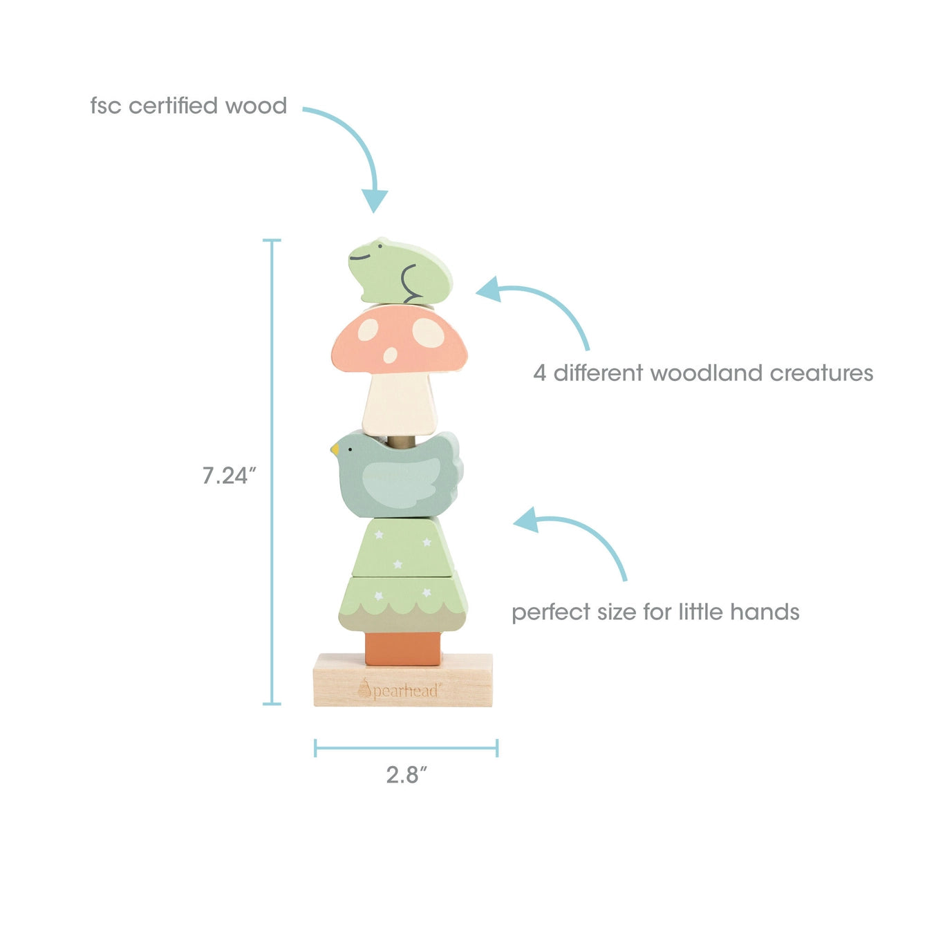 Pearhead woodland stacking toy