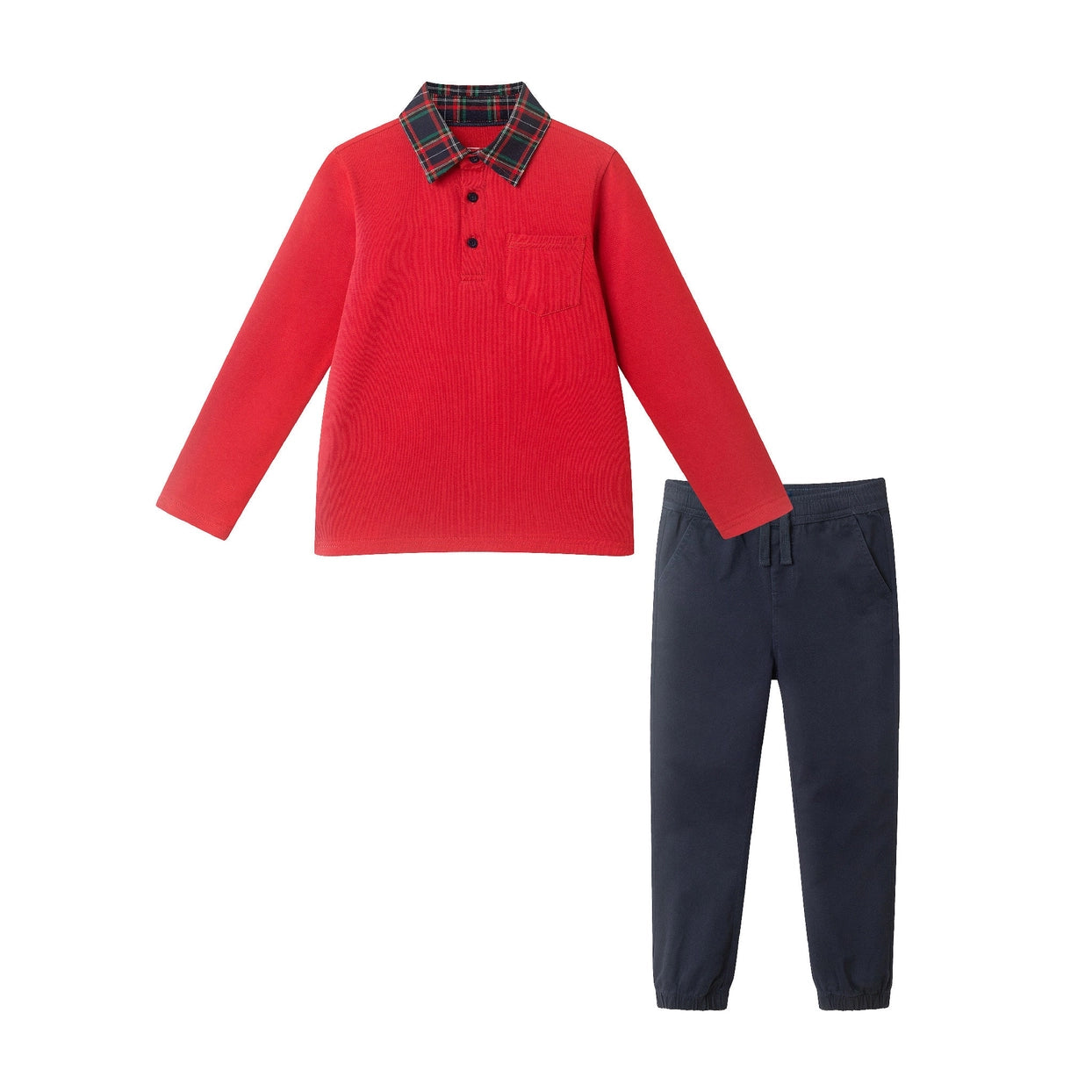 Andy & Evan boys holiday polo & pants set