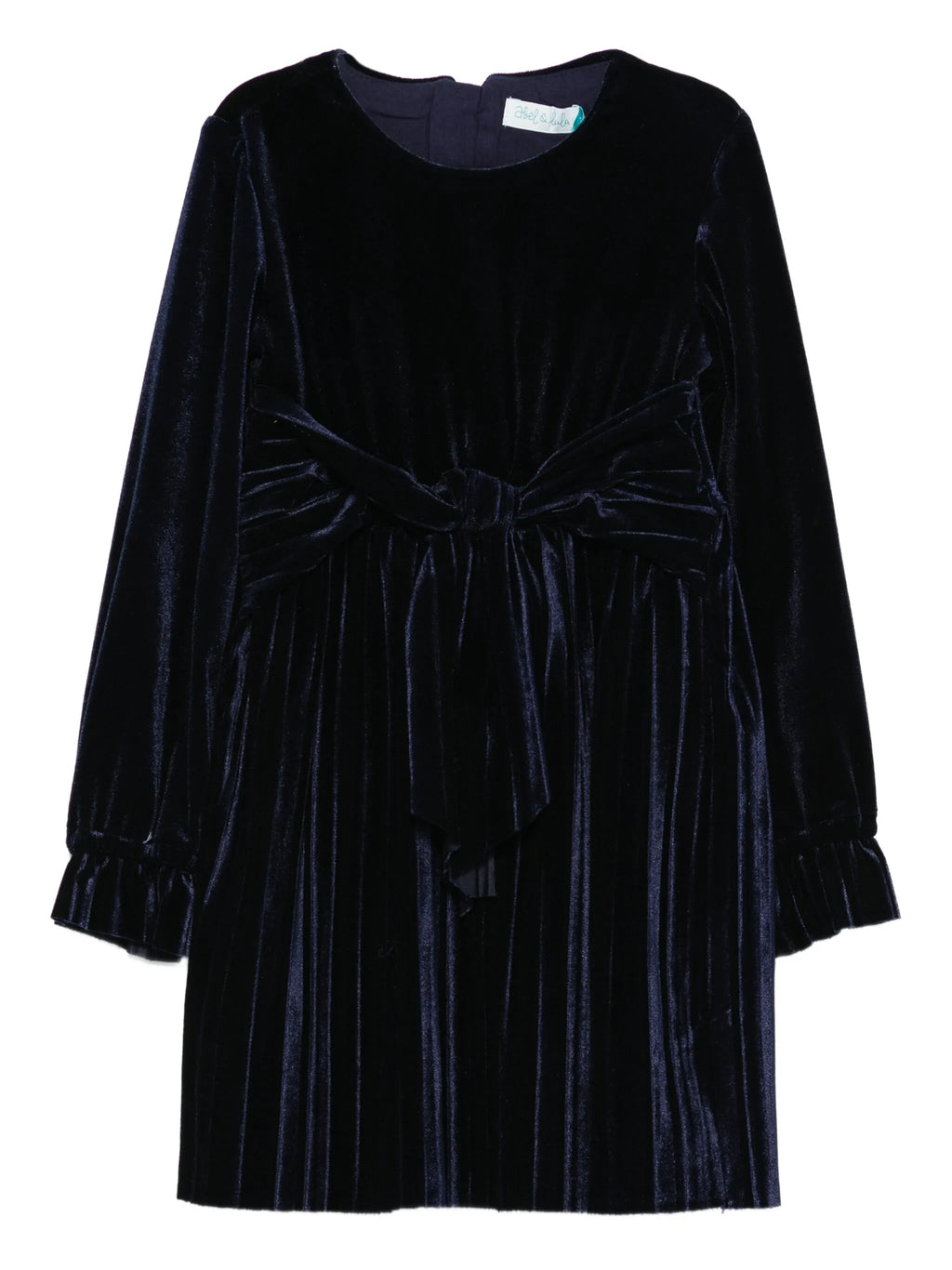 Abel & Lula girls velvet bow dress