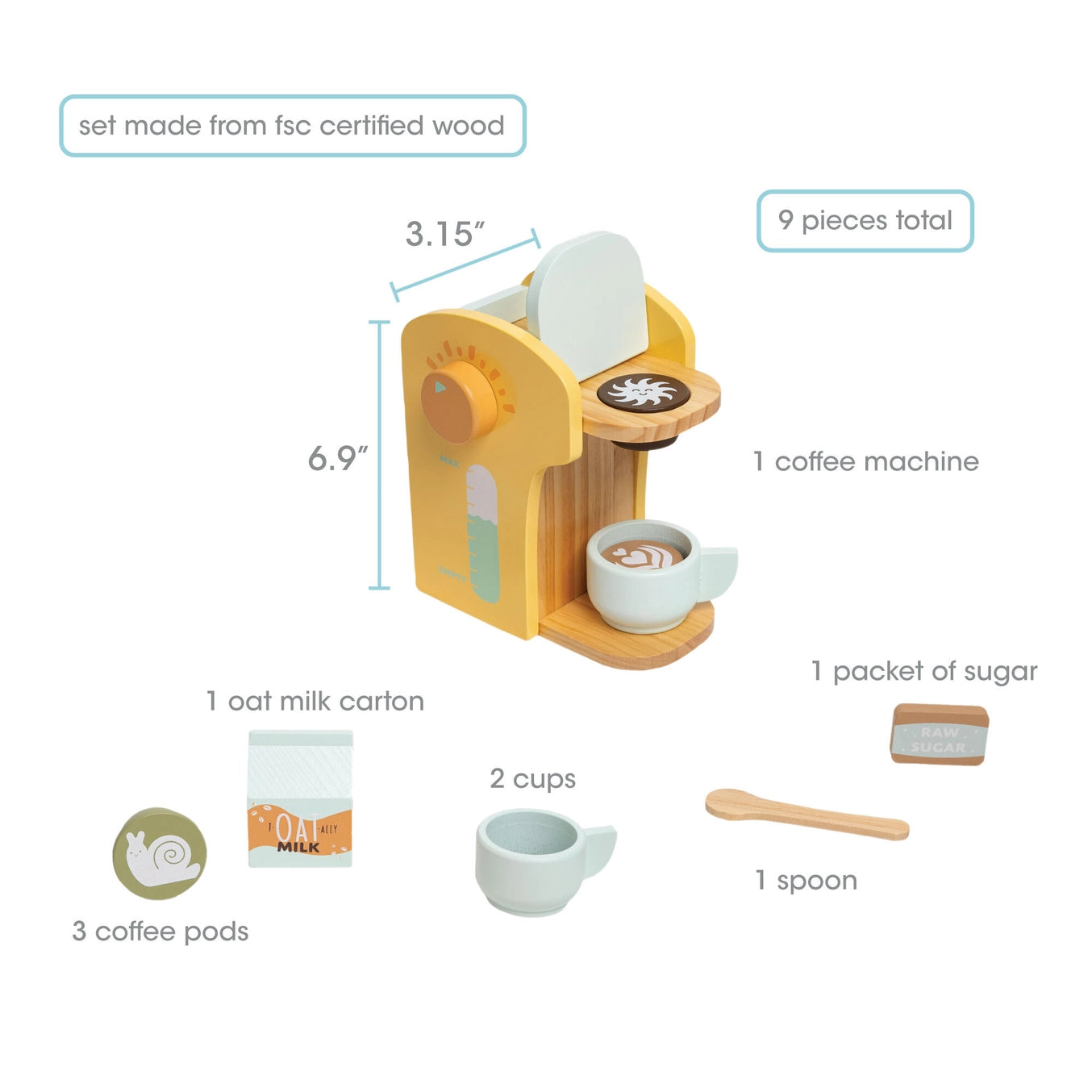 Pearhead barista in training coffee play set