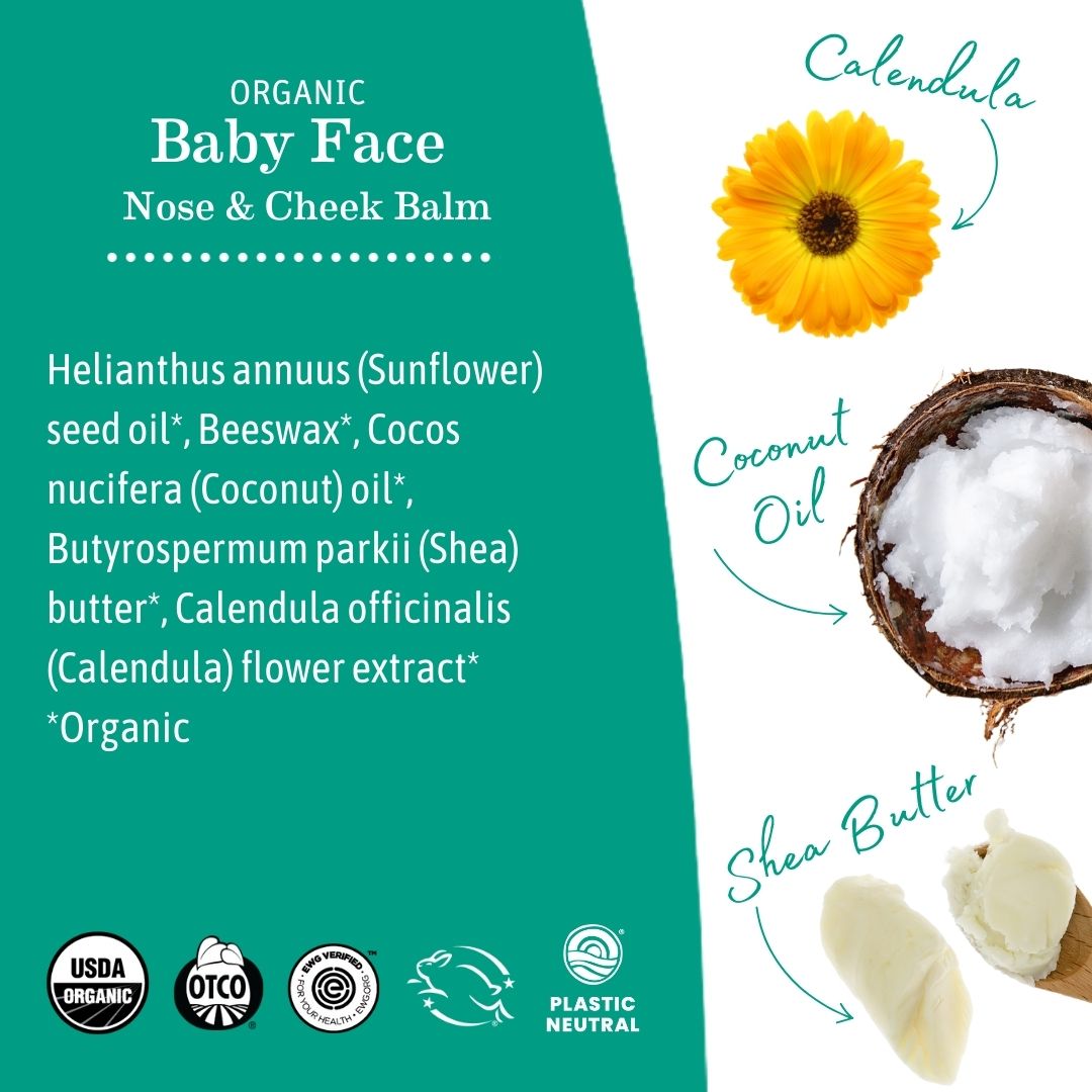 Earth Mama Organics baby face nose and cheek balm