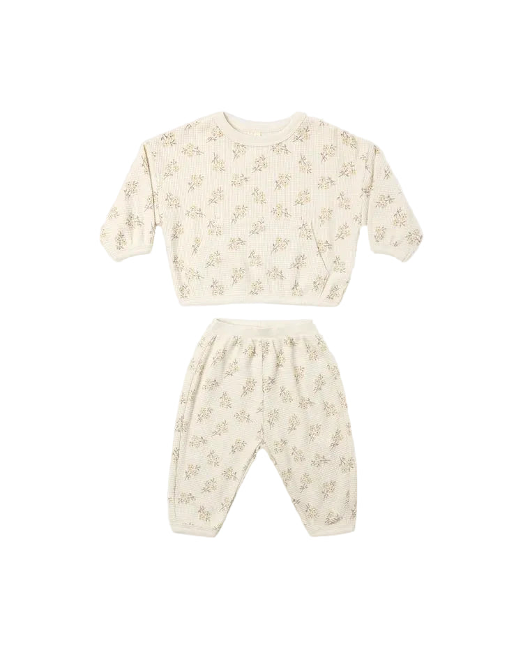 Quincy Mae infant waffle slouch set