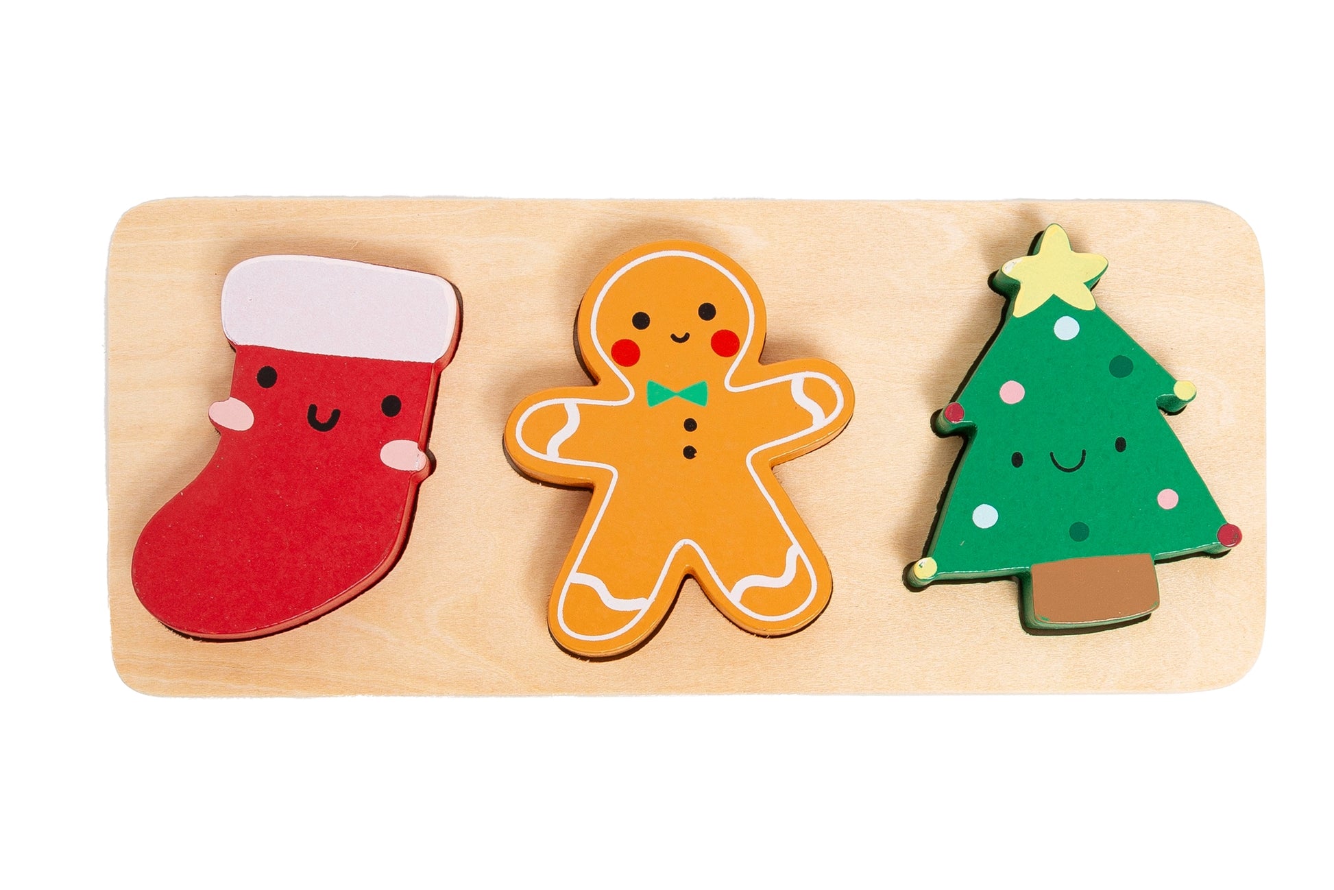 Pearhead 3-piece wooden holiday puzzle