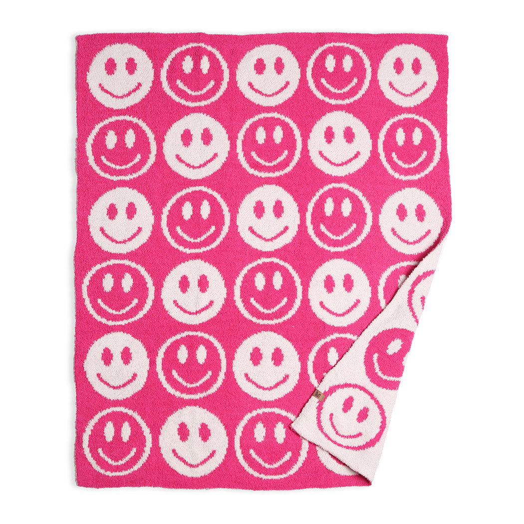 Fashion City happy face kids throw blanket