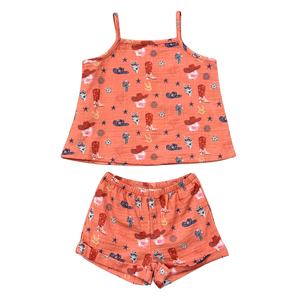 Babysprouts infant & girls gauze tank & shorts set