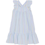 Minymo girls stripe seersucker dress