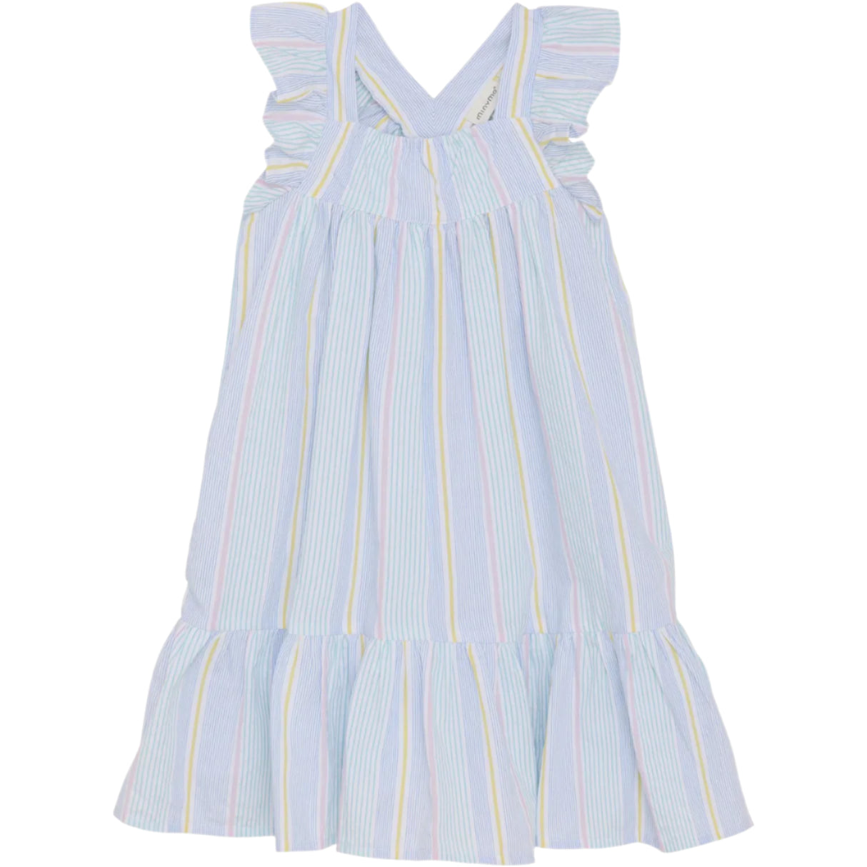 Minymo girls stripe seersucker dress