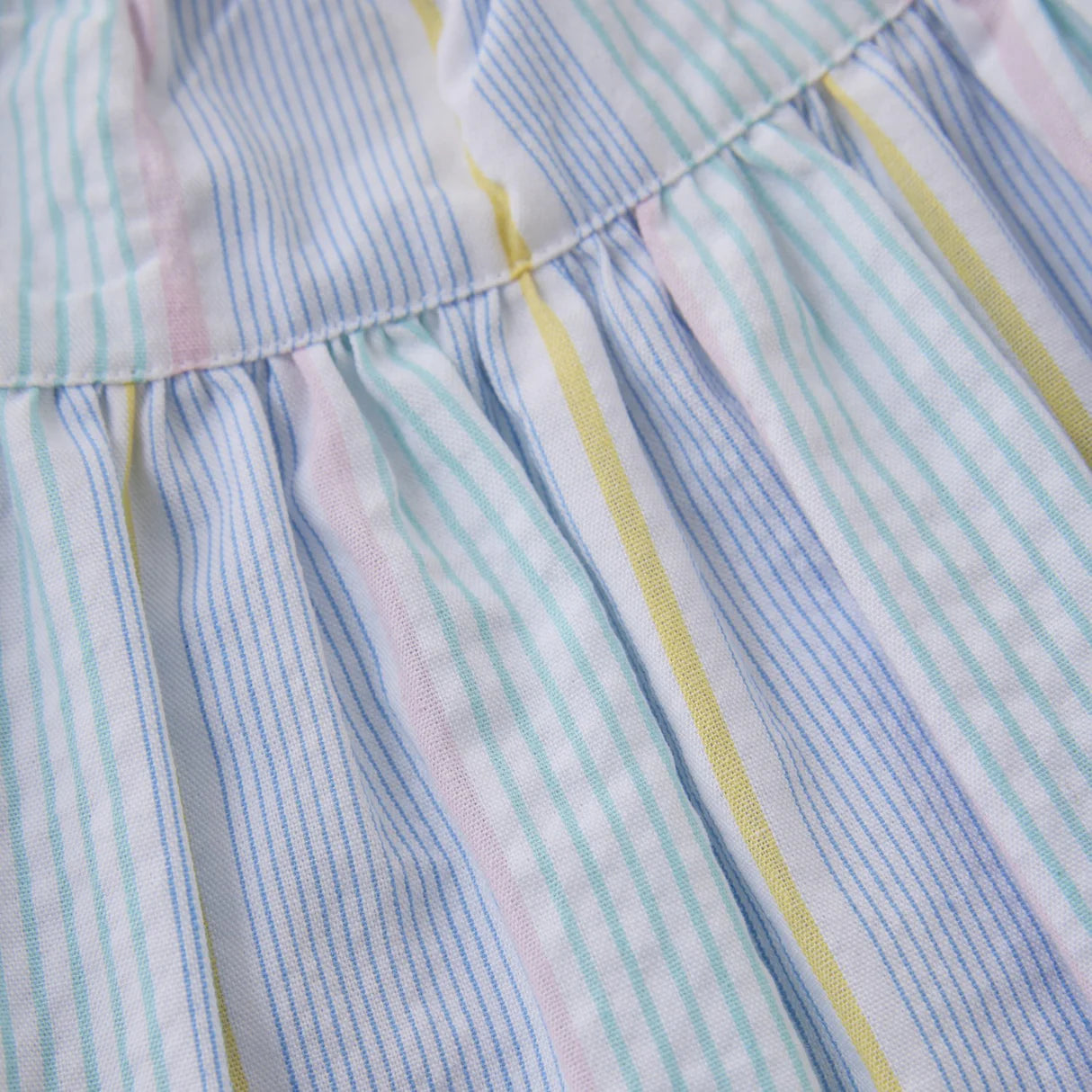 Minymo girls stripe seersucker dress
