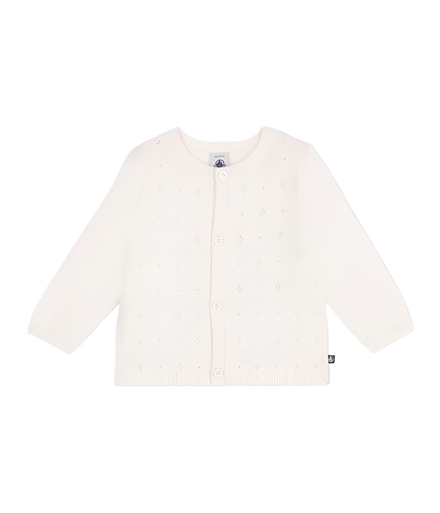 Petit Bateau infant girl pointelle cardigan