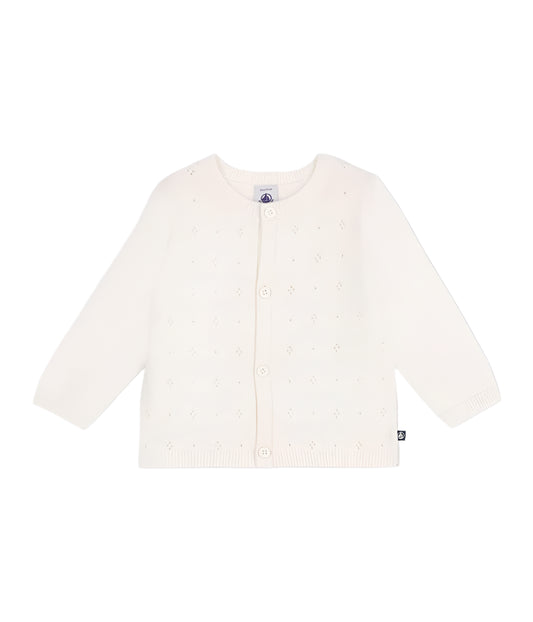 Petit Bateau infant girl pointelle cardigan